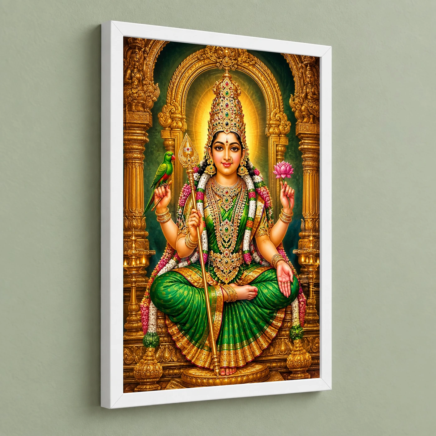 Meenakshi Amman Heritage Temple Architecture Backdrop Photo Frame, view 5