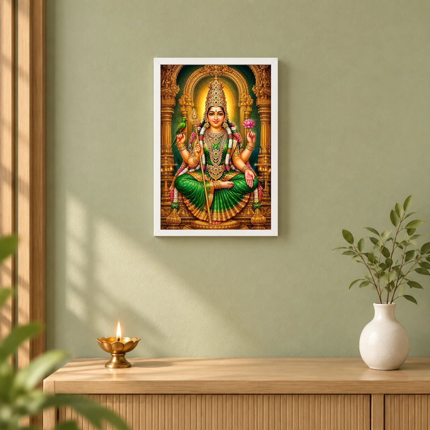 Meenakshi Amman Heritage Temple Architecture Backdrop Photo Frame, view 6