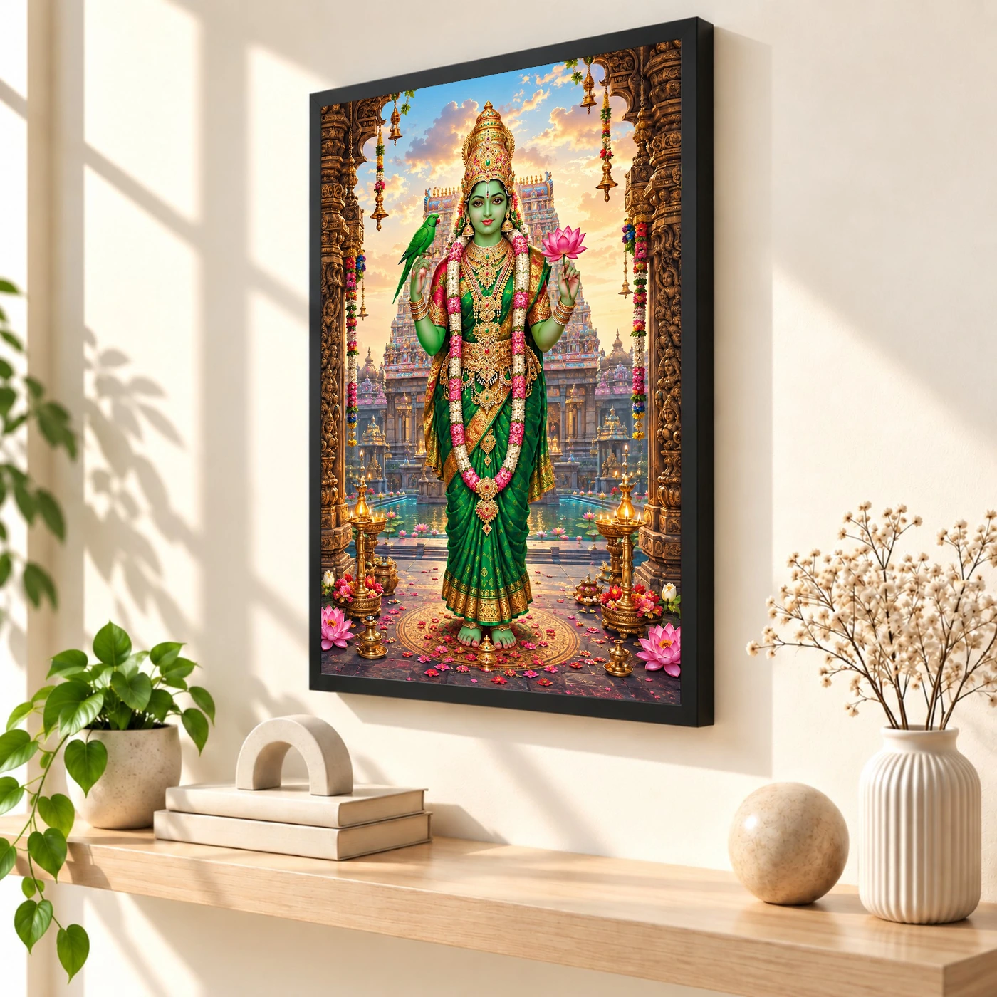Meenakshi Amman Madurai Parrot Photo Frame, view 2