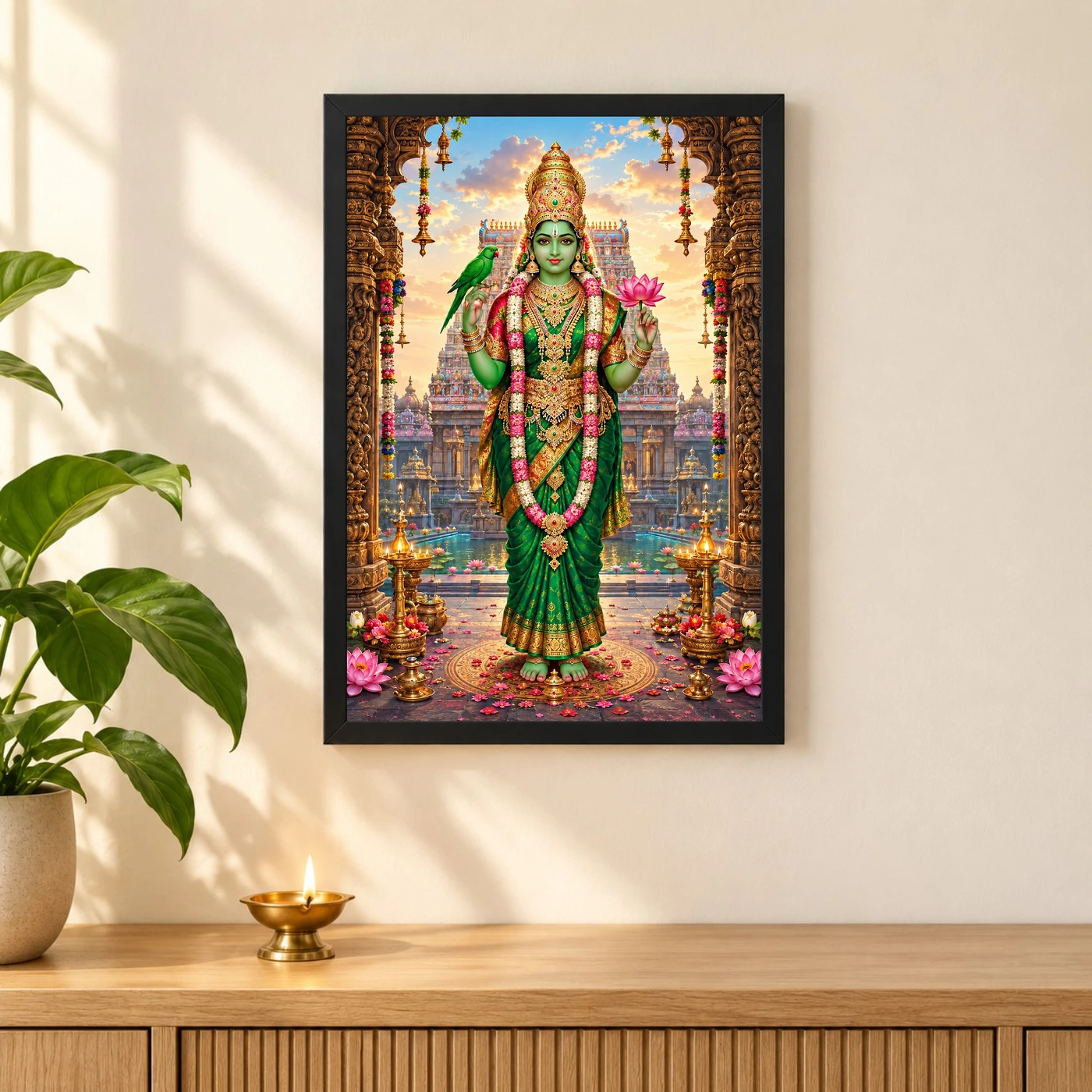 Meenakshi Amman Madurai Parrot Photo Frame, view 3