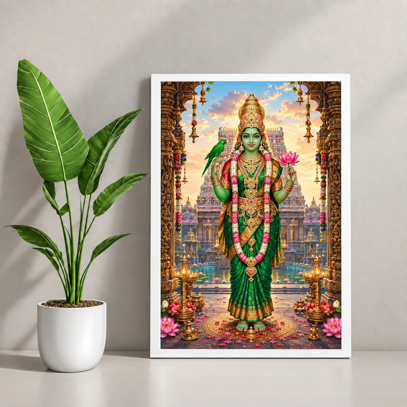 Meenakshi Amman Madurai Parrot Photo Frame, view 4