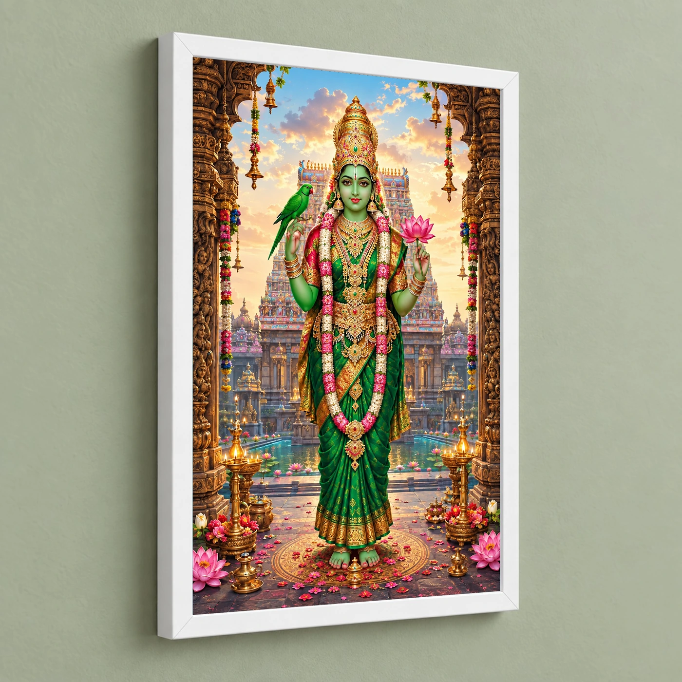 Meenakshi Amman Madurai Parrot Photo Frame, view 5