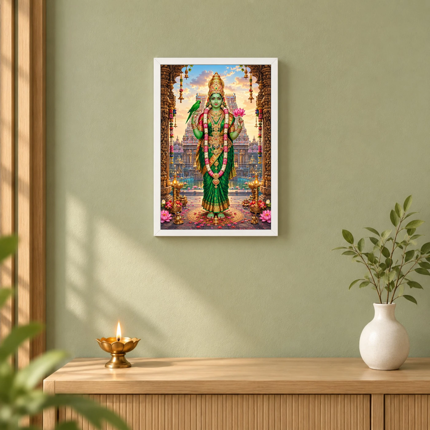 Meenakshi Amman Madurai Parrot Photo Frame, view 6