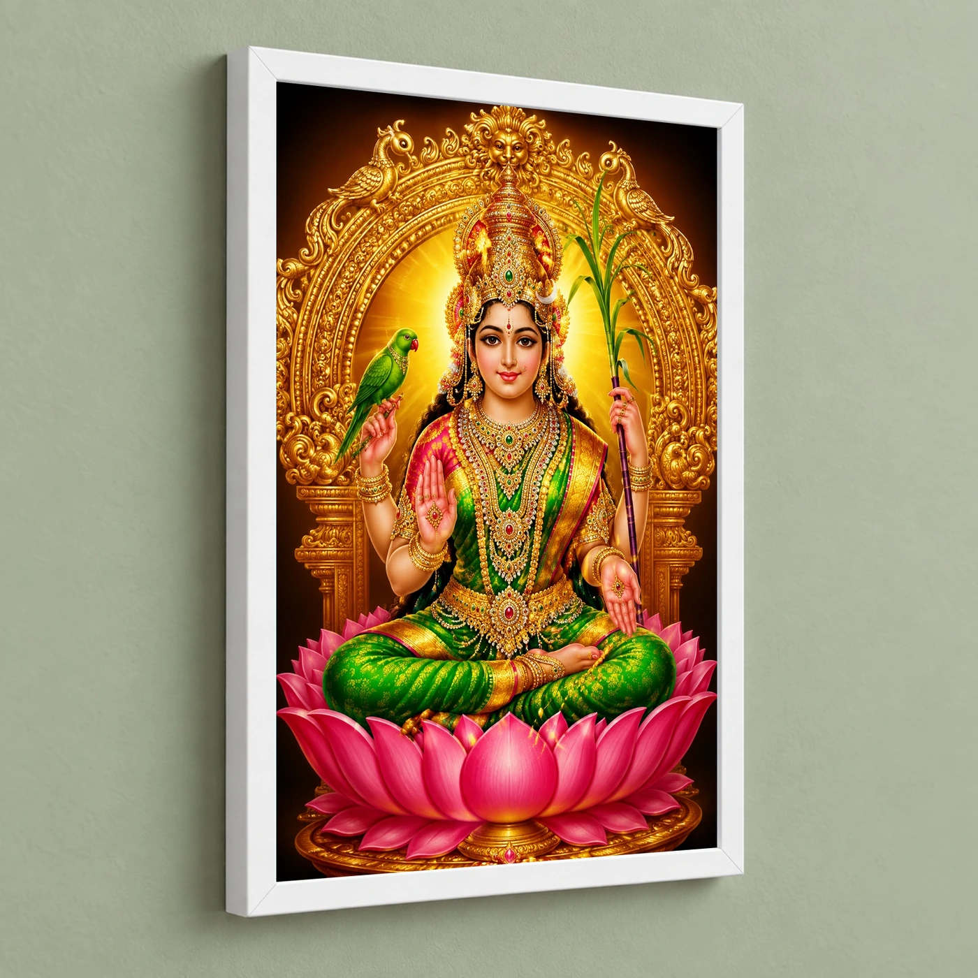 Meenakshi Amman Royal Jewel-Toned Portrait Photo Frame, view 5