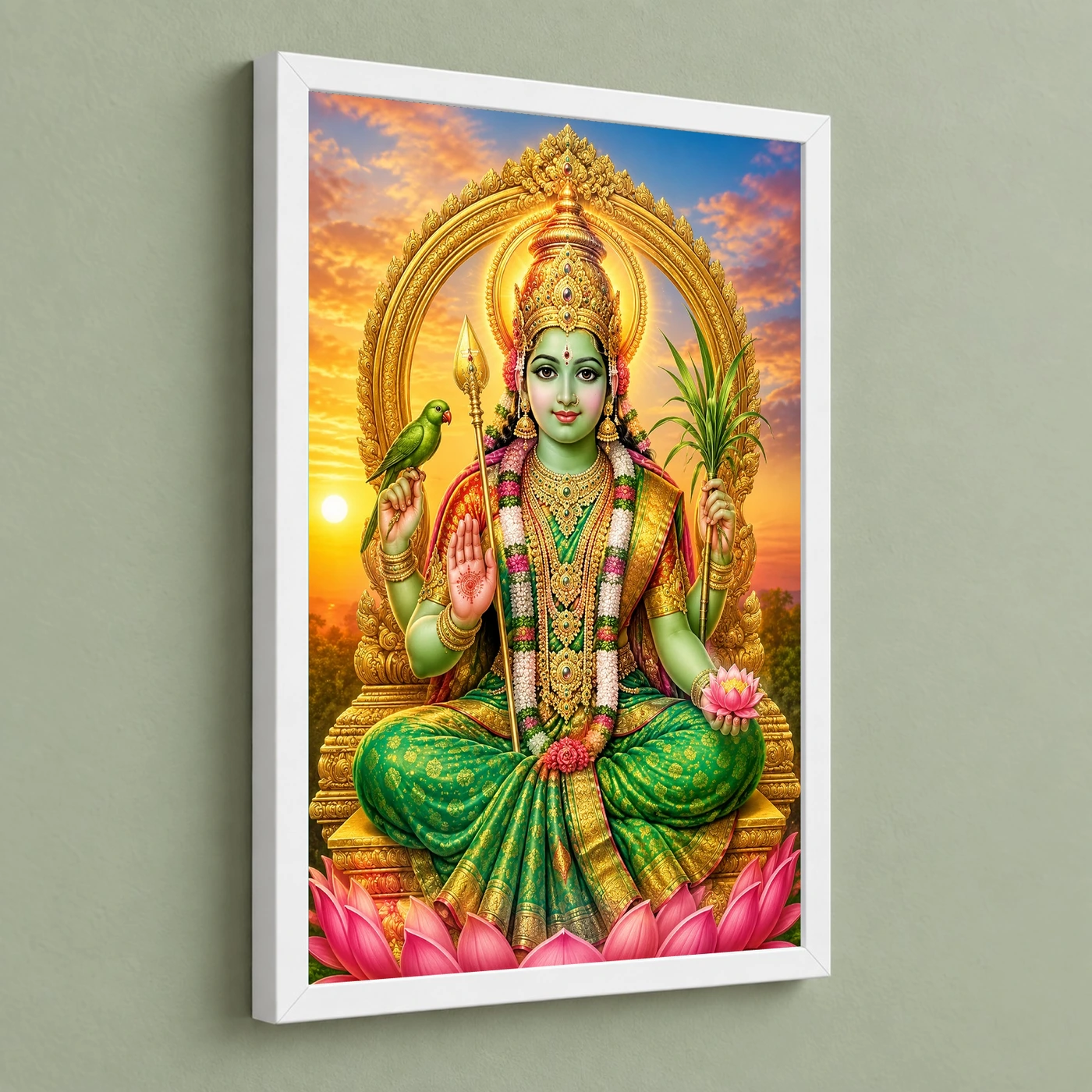 Meenakshi Amman Serene Sunrise Blessing Photo Frame, view 5