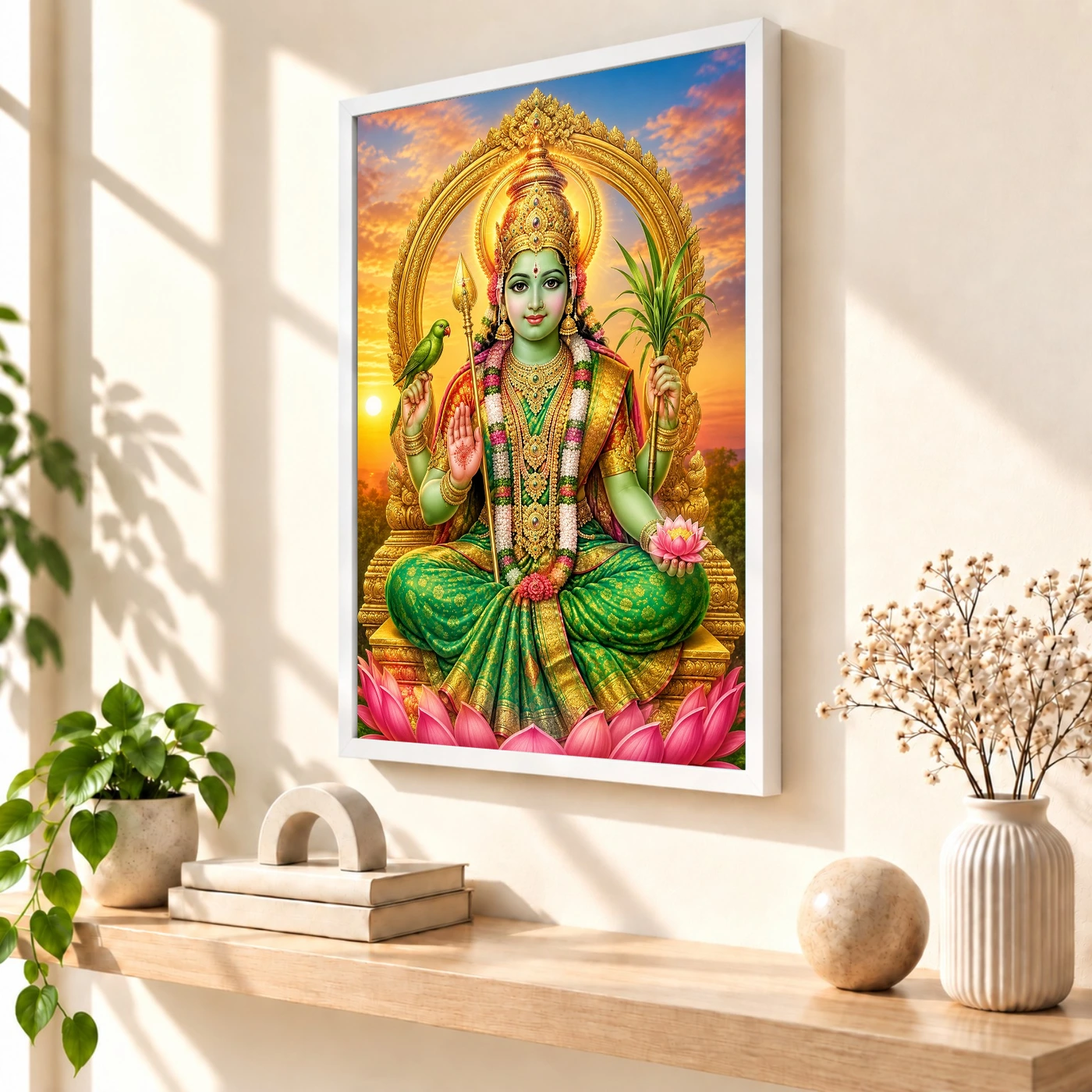Meenakshi Amman Serene Sunrise Blessing Photo Frame, view 7