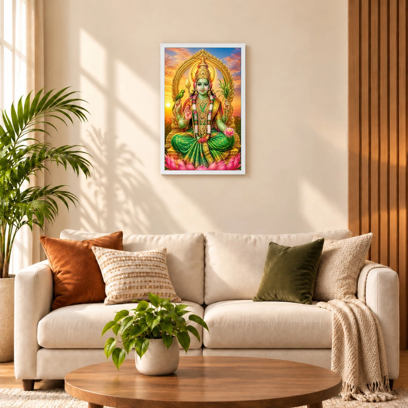 Meenakshi Amman Serene Sunrise Blessing Photo Frame, view 9
