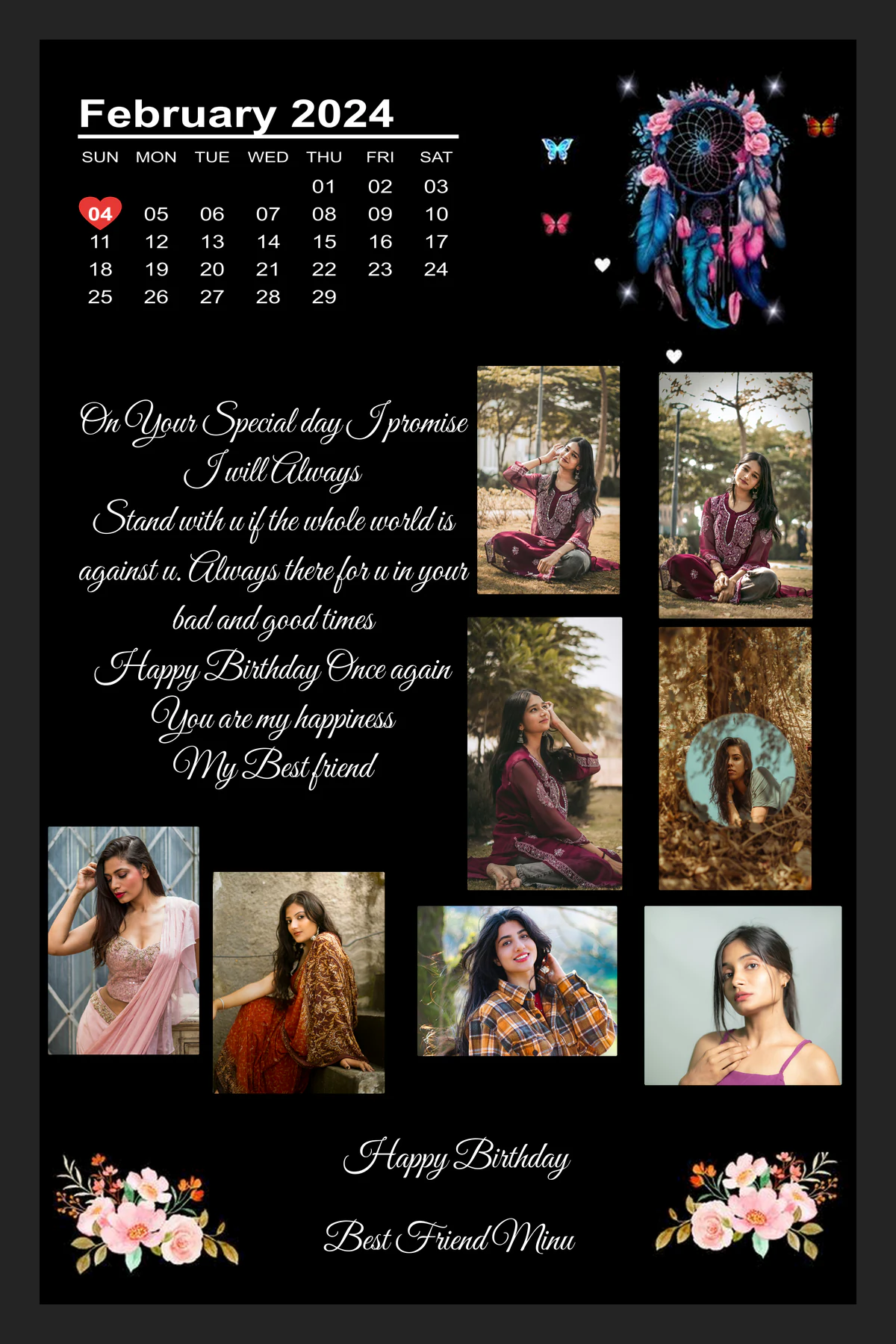 Temp 07 - Minu Birthday Butterfly Calendar