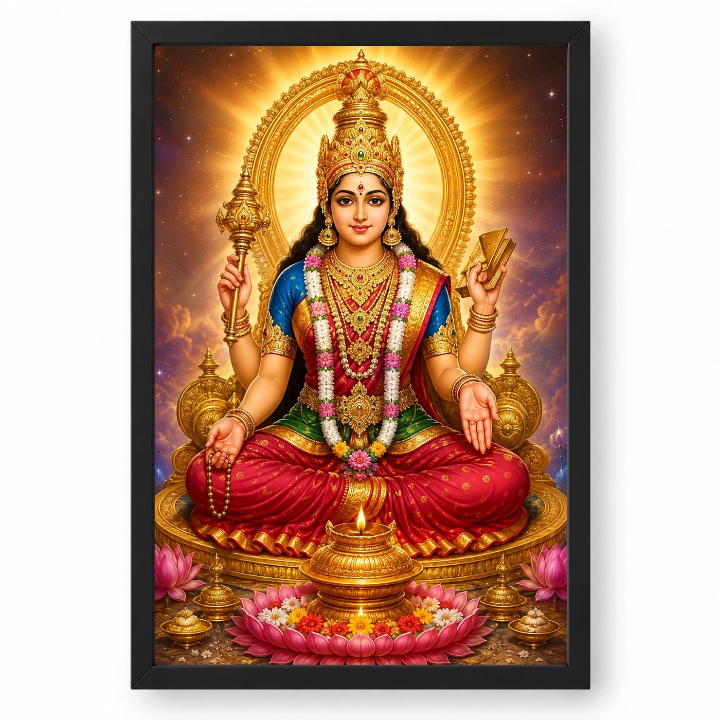 Mookambika Devi Cosmic Celestial Aura Photo Frame