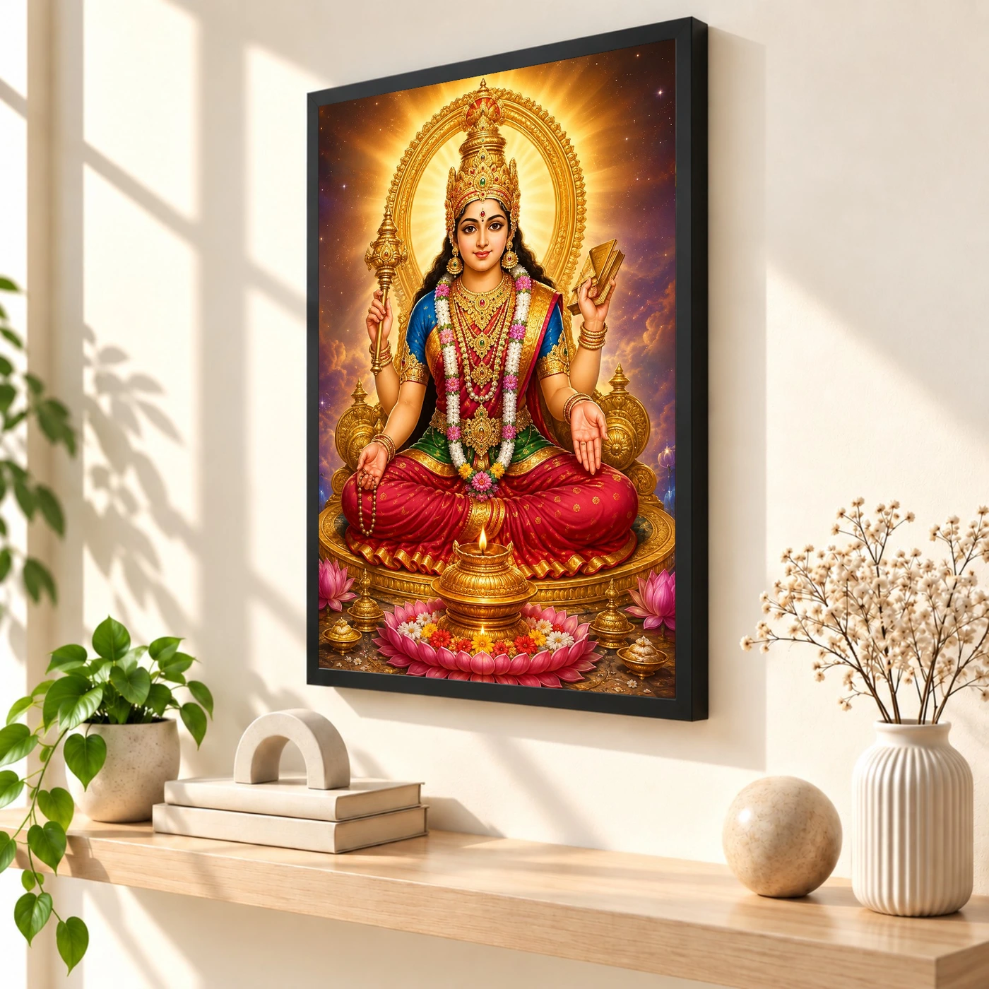 Mookambika Devi Cosmic Celestial Aura Photo Frame, view 2