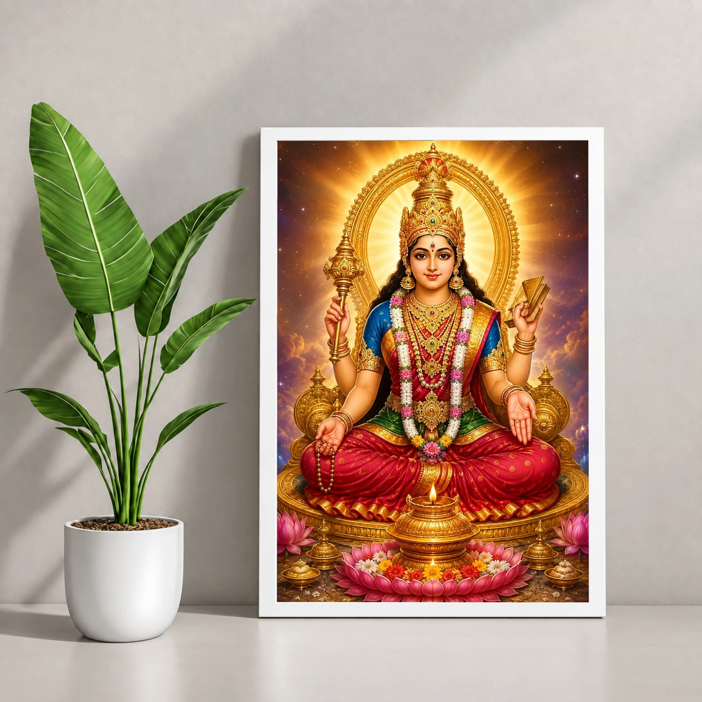 Mookambika Devi Cosmic Celestial Aura Photo Frame, view 4