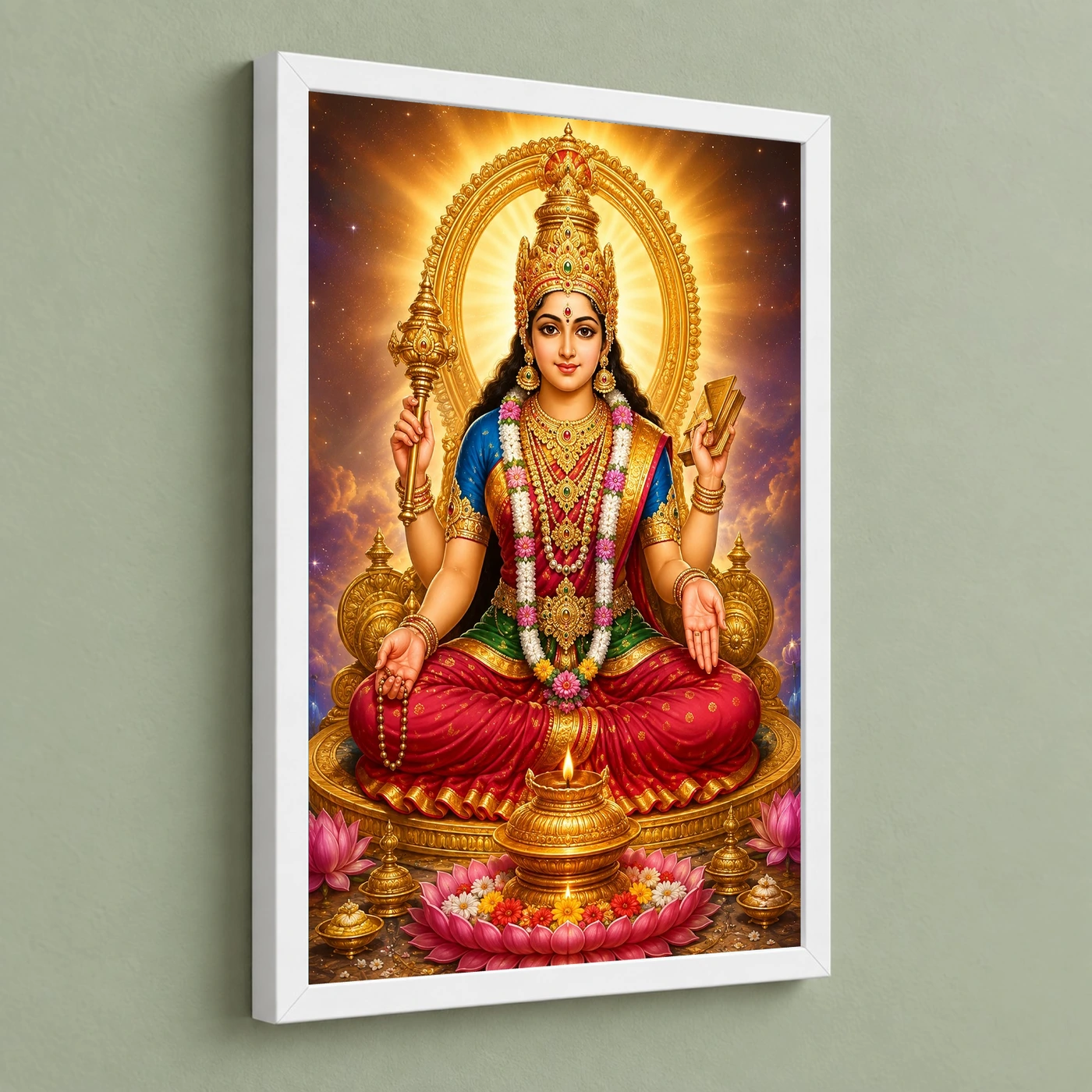 Mookambika Devi Cosmic Celestial Aura Photo Frame, view 5