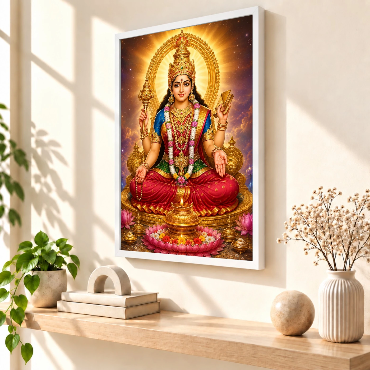 Mookambika Devi Cosmic Celestial Aura Photo Frame, view 7