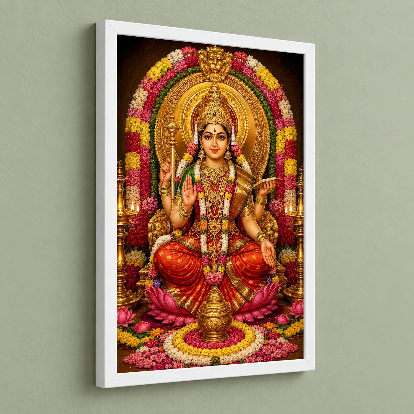 Mookambika Devi Grand Festival Flower Decoration Photo Frame, view 5