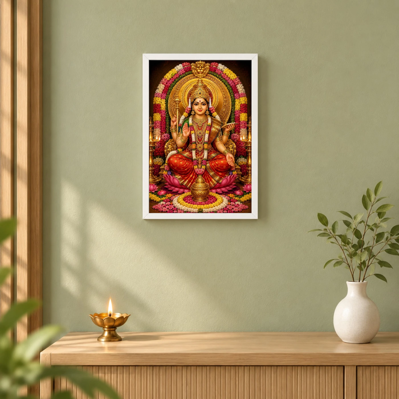 Mookambika Devi Grand Festival Flower Decoration Photo Frame, view 6