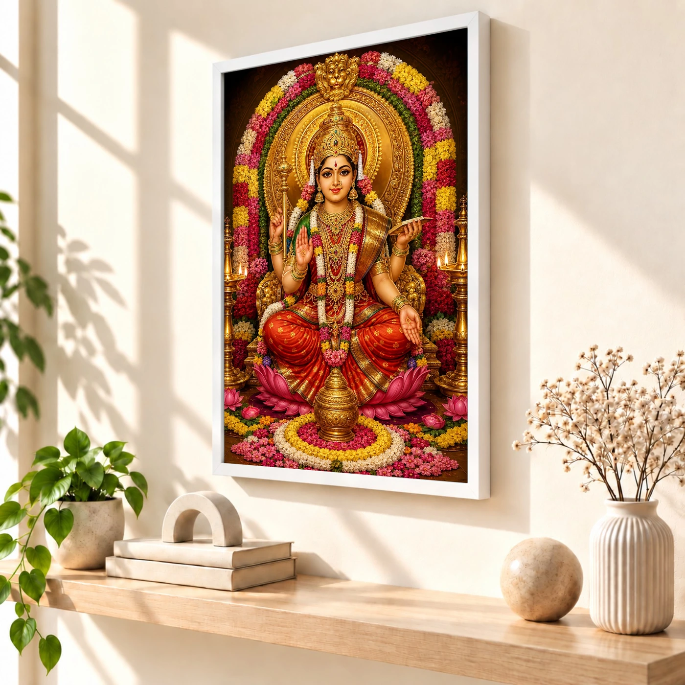 Mookambika Devi Grand Festival Flower Decoration Photo Frame, view 7