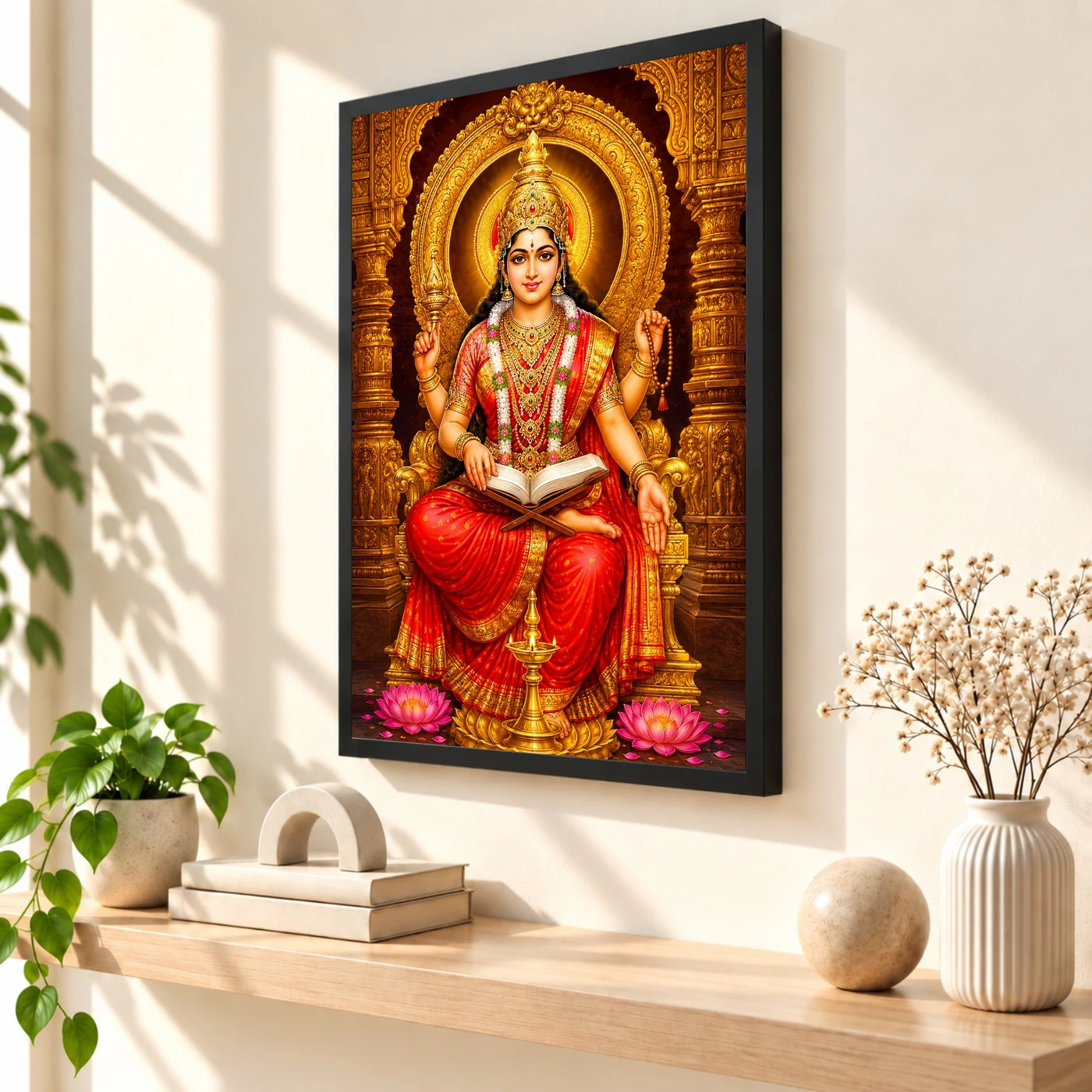 Mookambika Devi Heritage Temple Architecture Backdrop Photo Frame, view 2