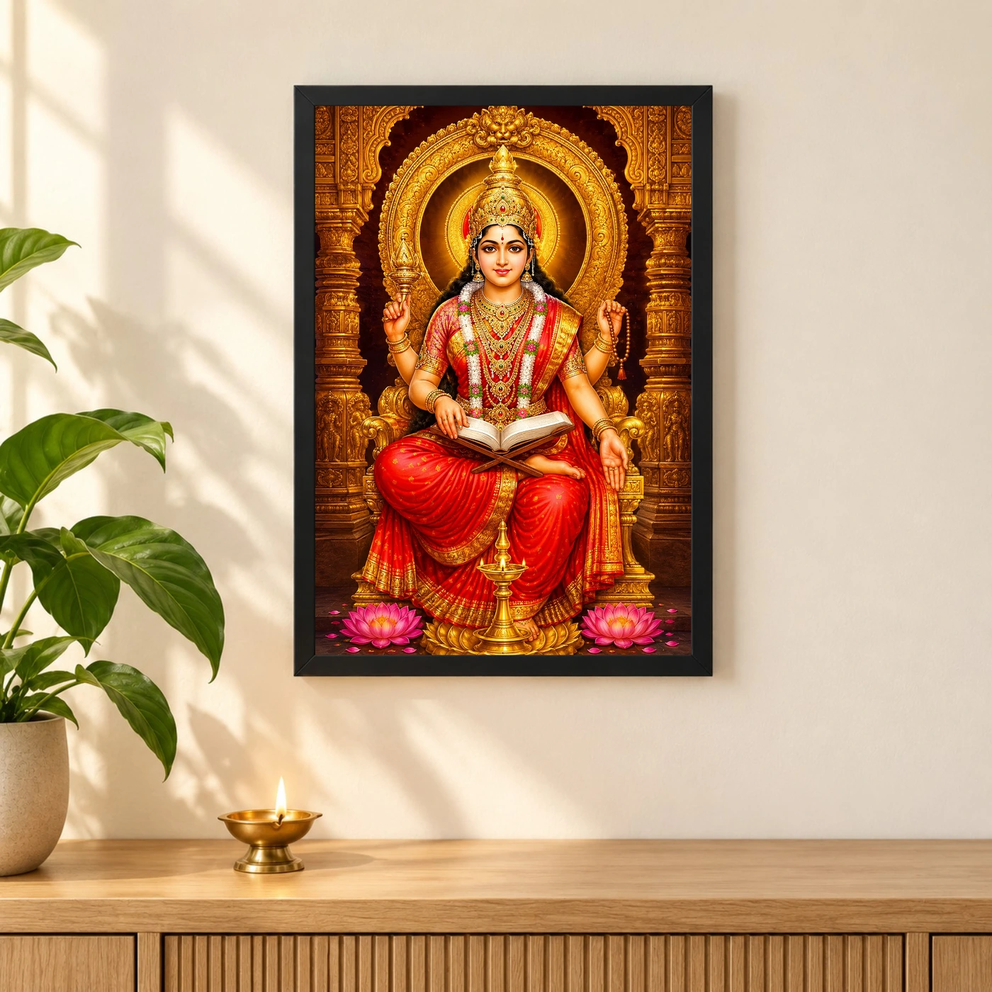 Mookambika Devi Heritage Temple Architecture Backdrop Photo Frame, view 3
