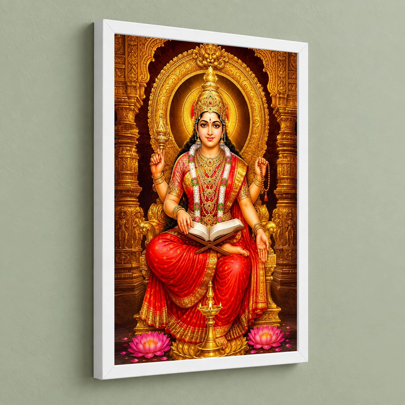 Mookambika Devi Heritage Temple Architecture Backdrop Photo Frame, view 5