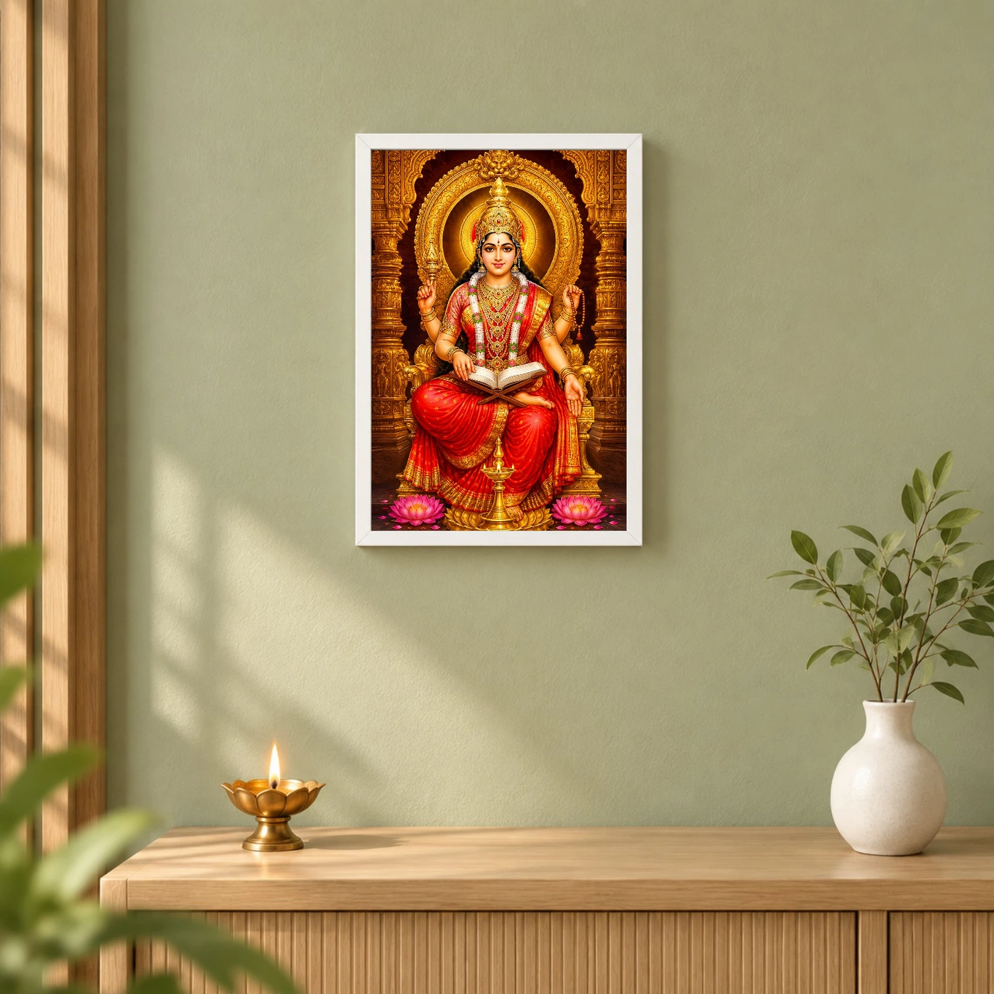 Mookambika Devi Heritage Temple Architecture Backdrop Photo Frame, view 6