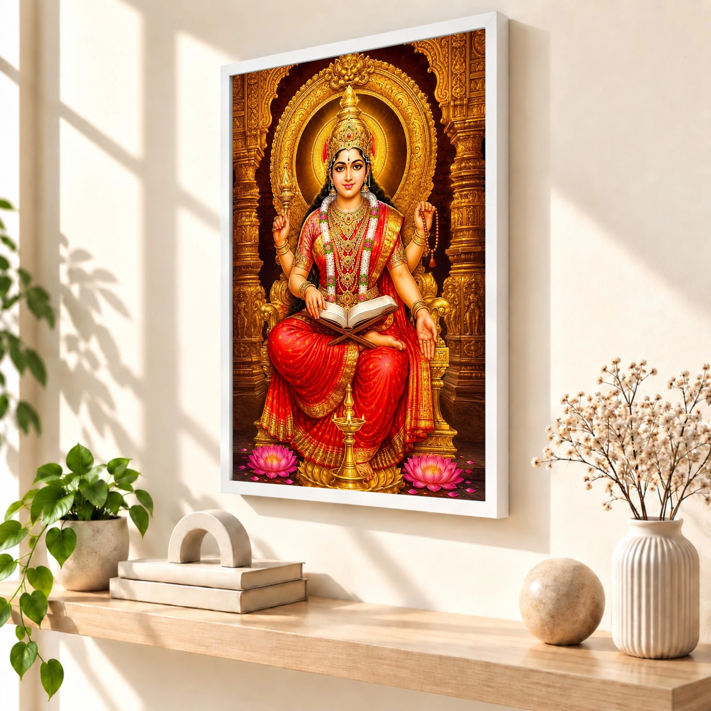 Mookambika Devi Heritage Temple Architecture Backdrop Photo Frame, view 7