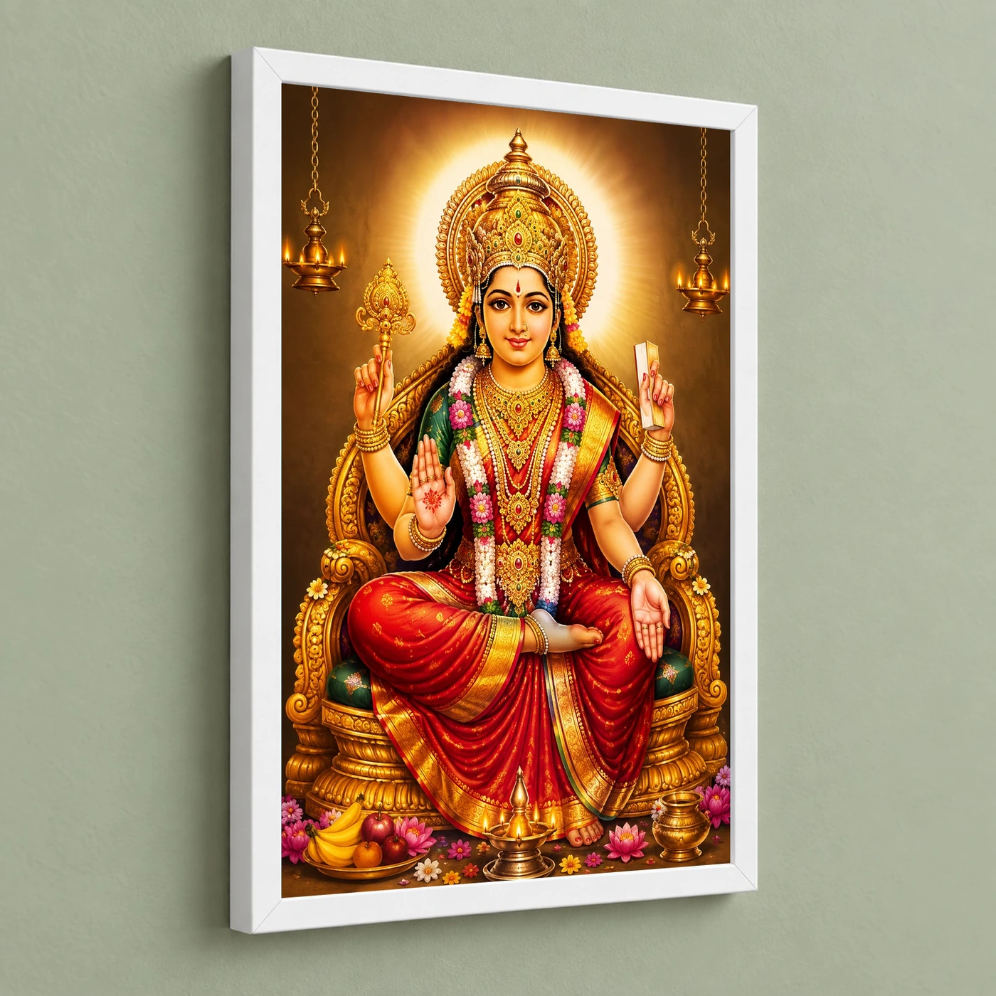 Mookambika Devi Peaceful Home Mandir Composition Photo Frame, view 5
