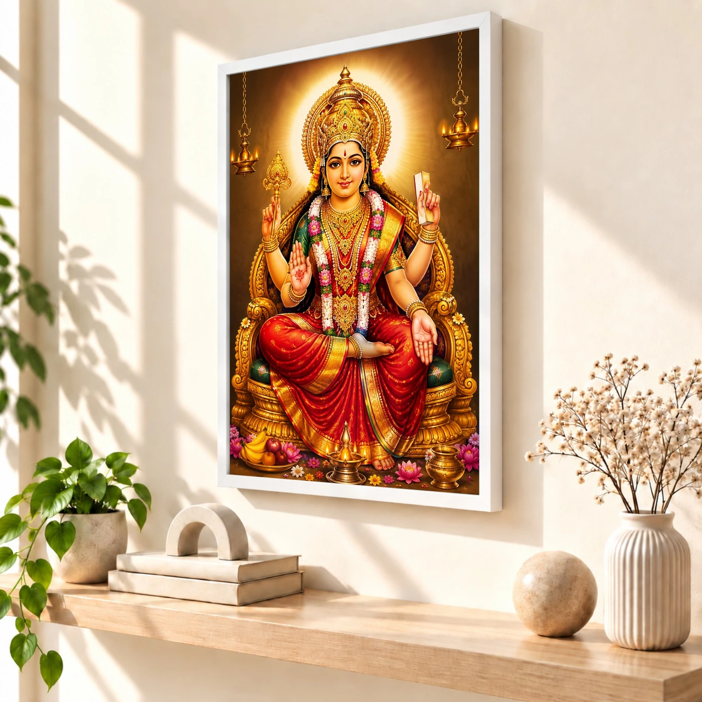 Mookambika Devi Peaceful Home Mandir Composition Photo Frame, view 7