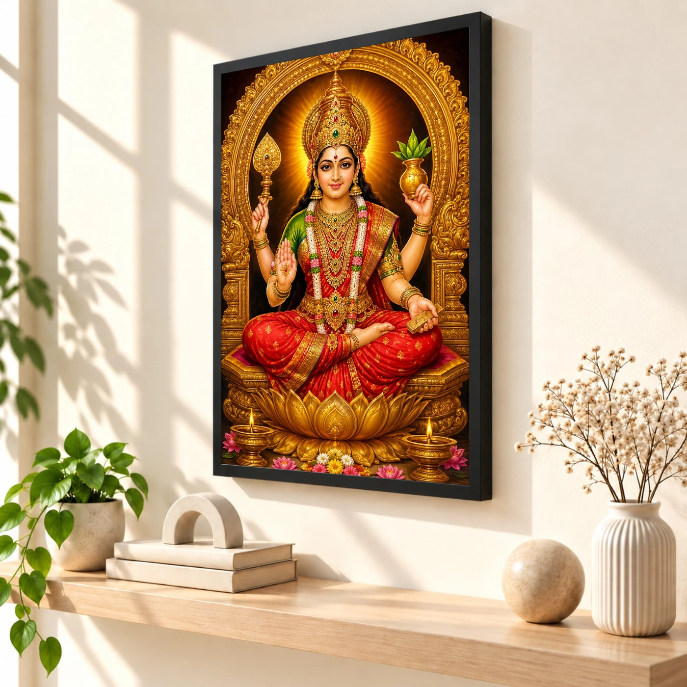 Mookambika Devi Royal Jewel-Toned Portrait Photo Frame, view 2