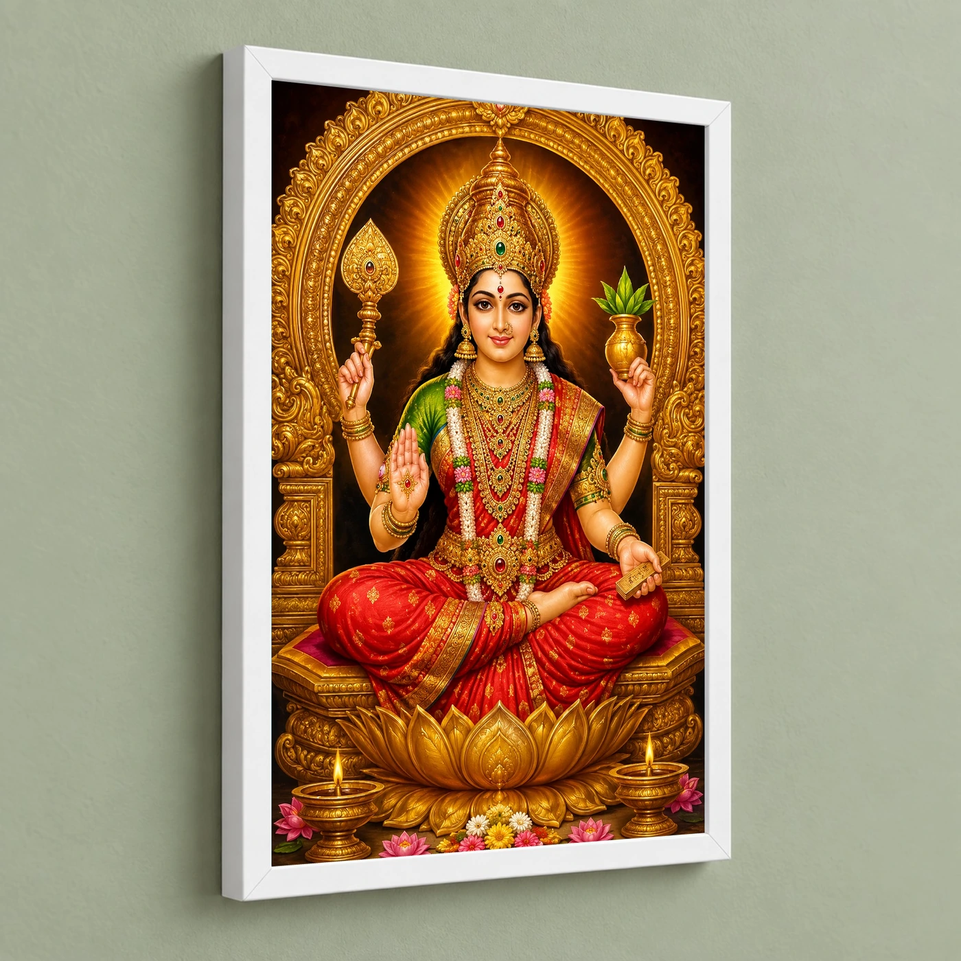 Mookambika Devi Royal Jewel-Toned Portrait Photo Frame, view 5