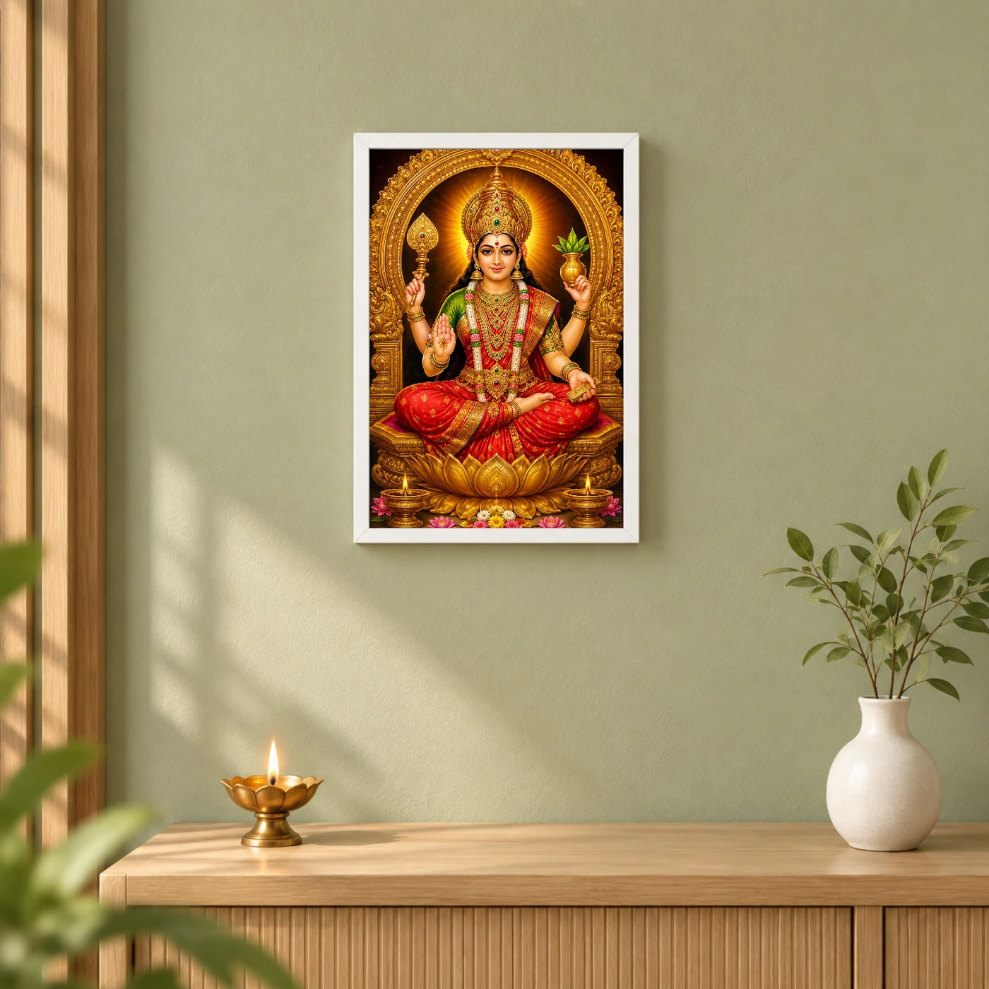 Mookambika Devi Royal Jewel-Toned Portrait Photo Frame, view 6
