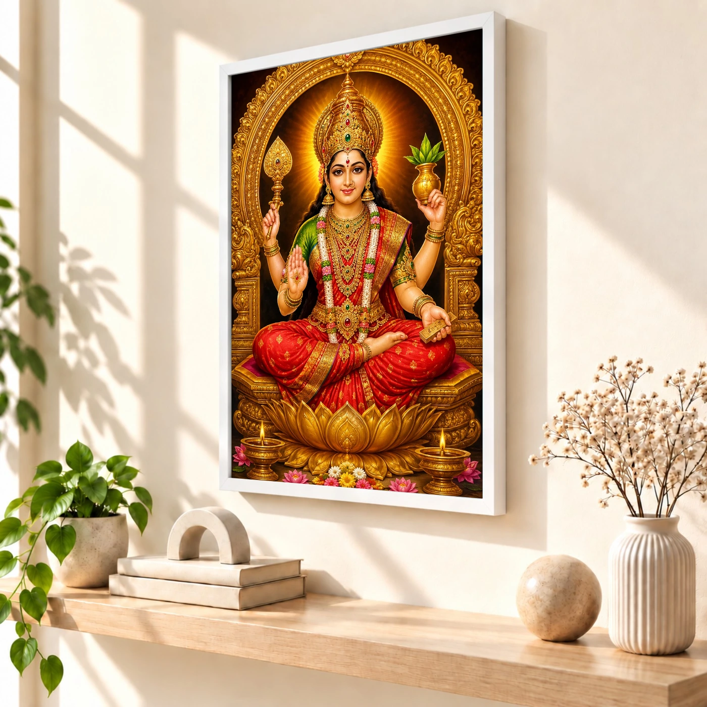 Mookambika Devi Royal Jewel-Toned Portrait Photo Frame, view 7