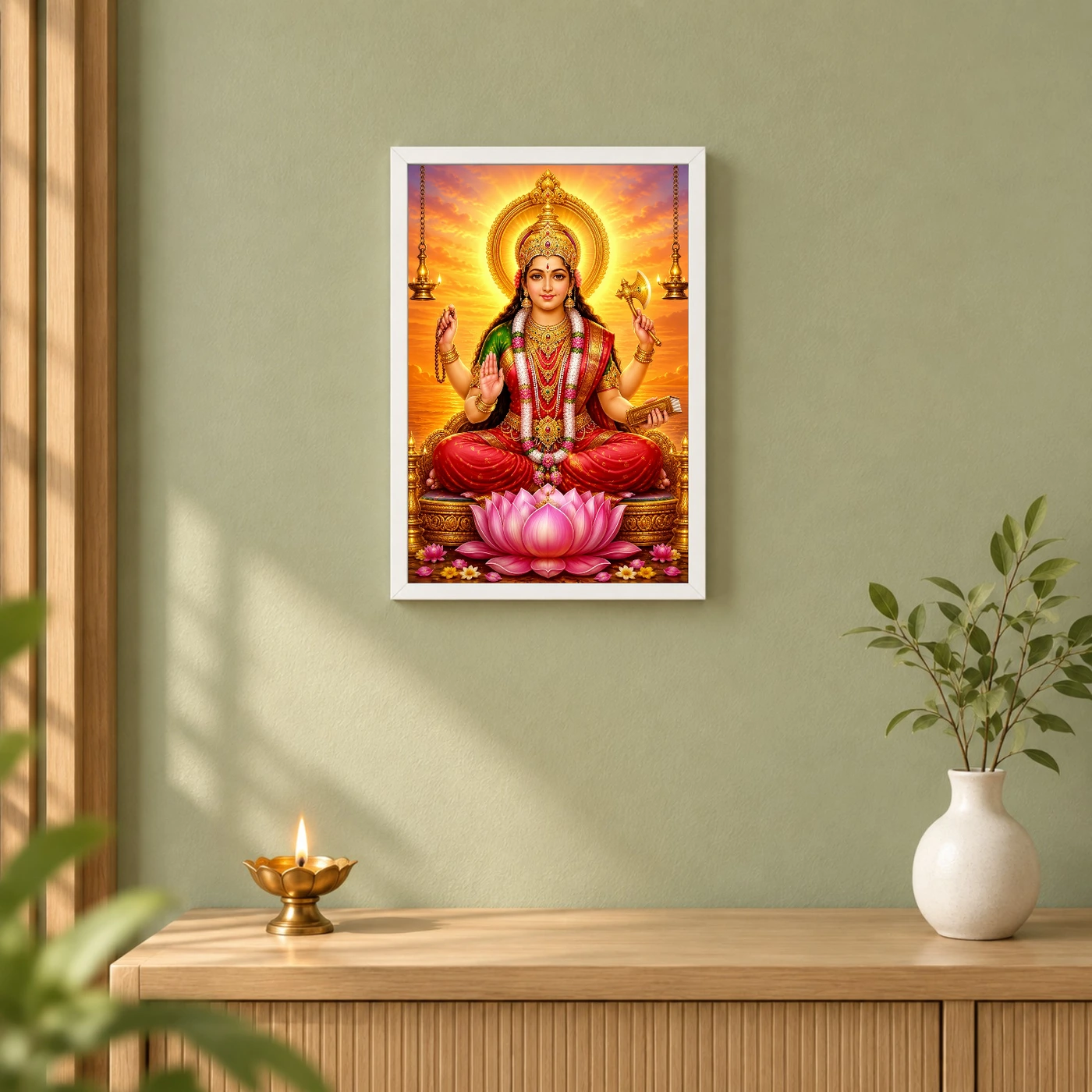 Mookambika Devi Serene Sunrise Blessing Photo Frame, view 6