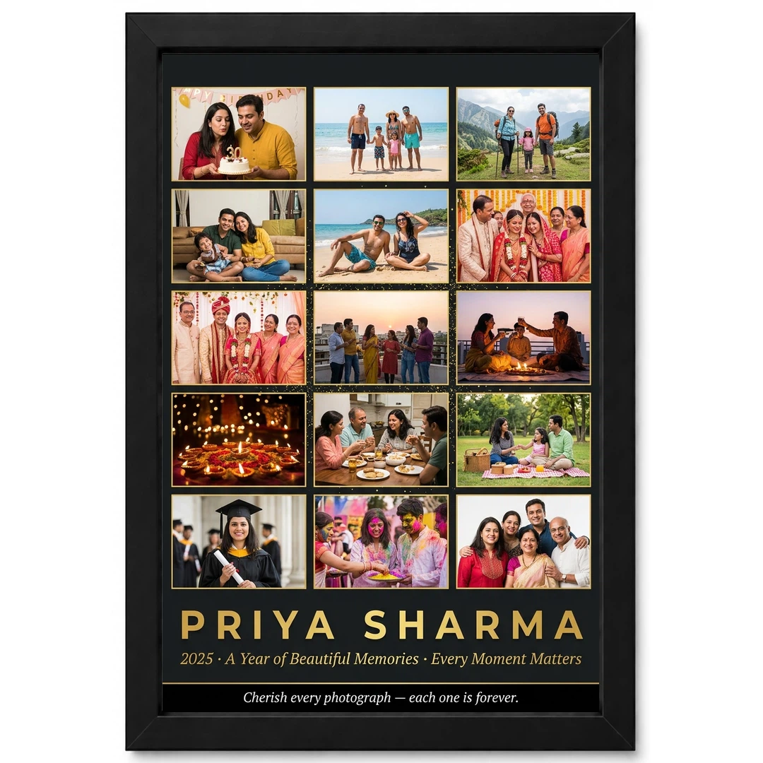 Multi Photo Collage Frame Pastel Cherished Memories Photo Frame