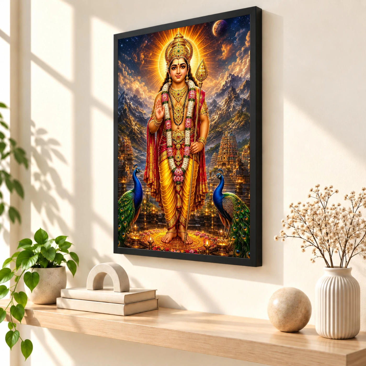 Murugan Kartikeya Cosmic Celestial Aura Photo Frame, view 2