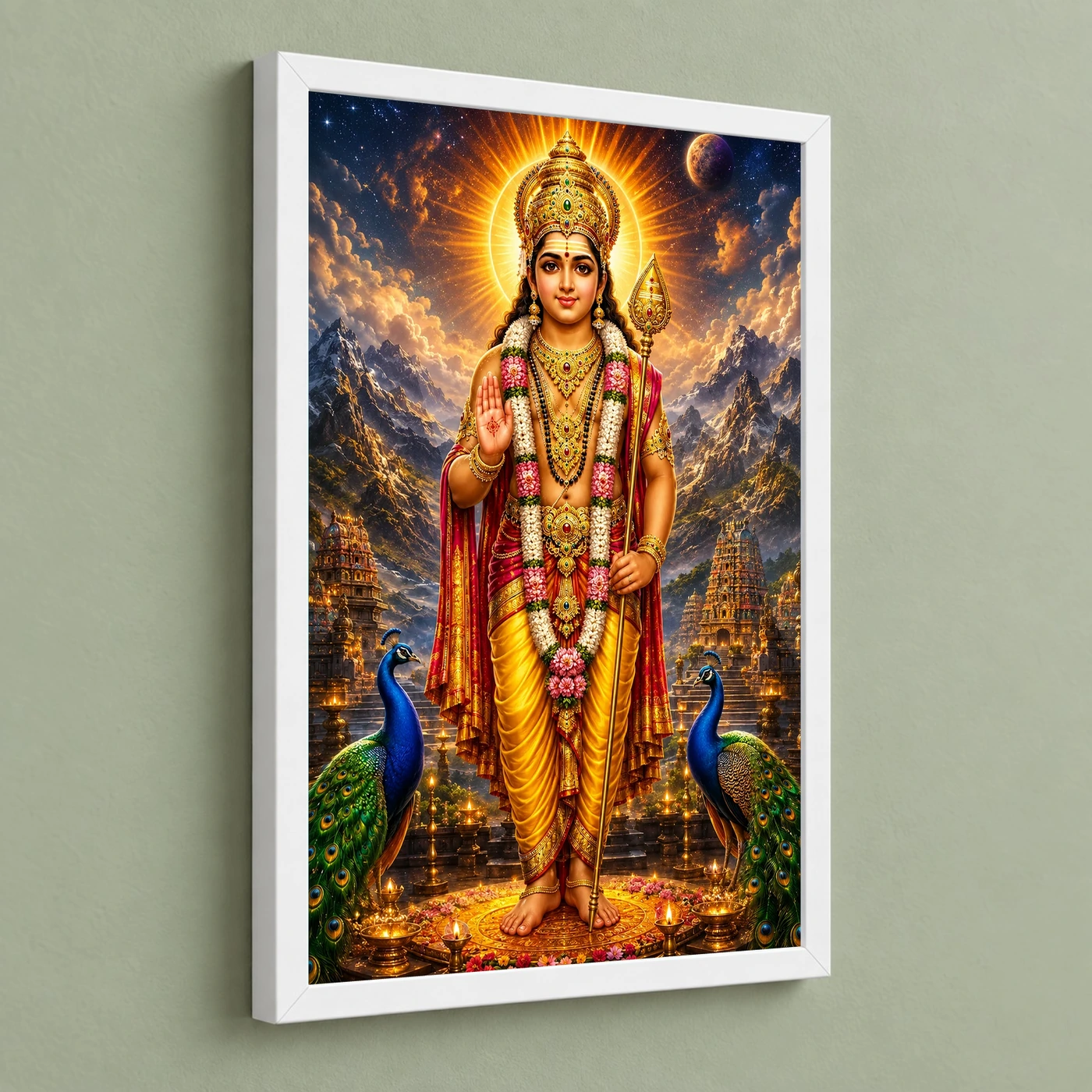 Murugan Kartikeya Cosmic Celestial Aura Photo Frame, view 5