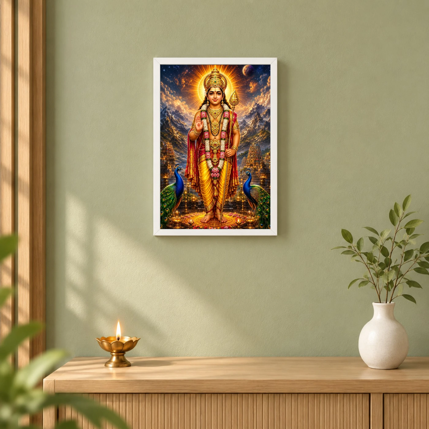 Murugan Kartikeya Cosmic Celestial Aura Photo Frame, view 6