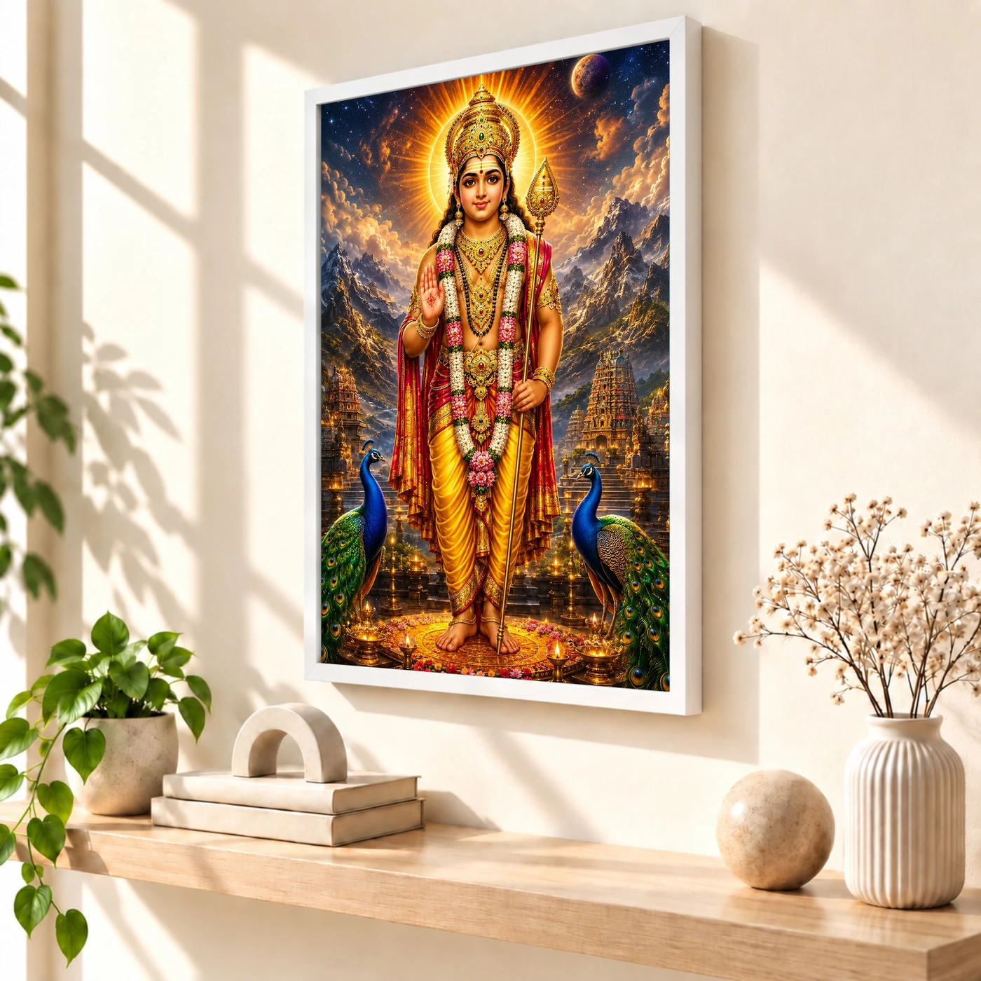 Murugan Kartikeya Cosmic Celestial Aura Photo Frame, view 7
