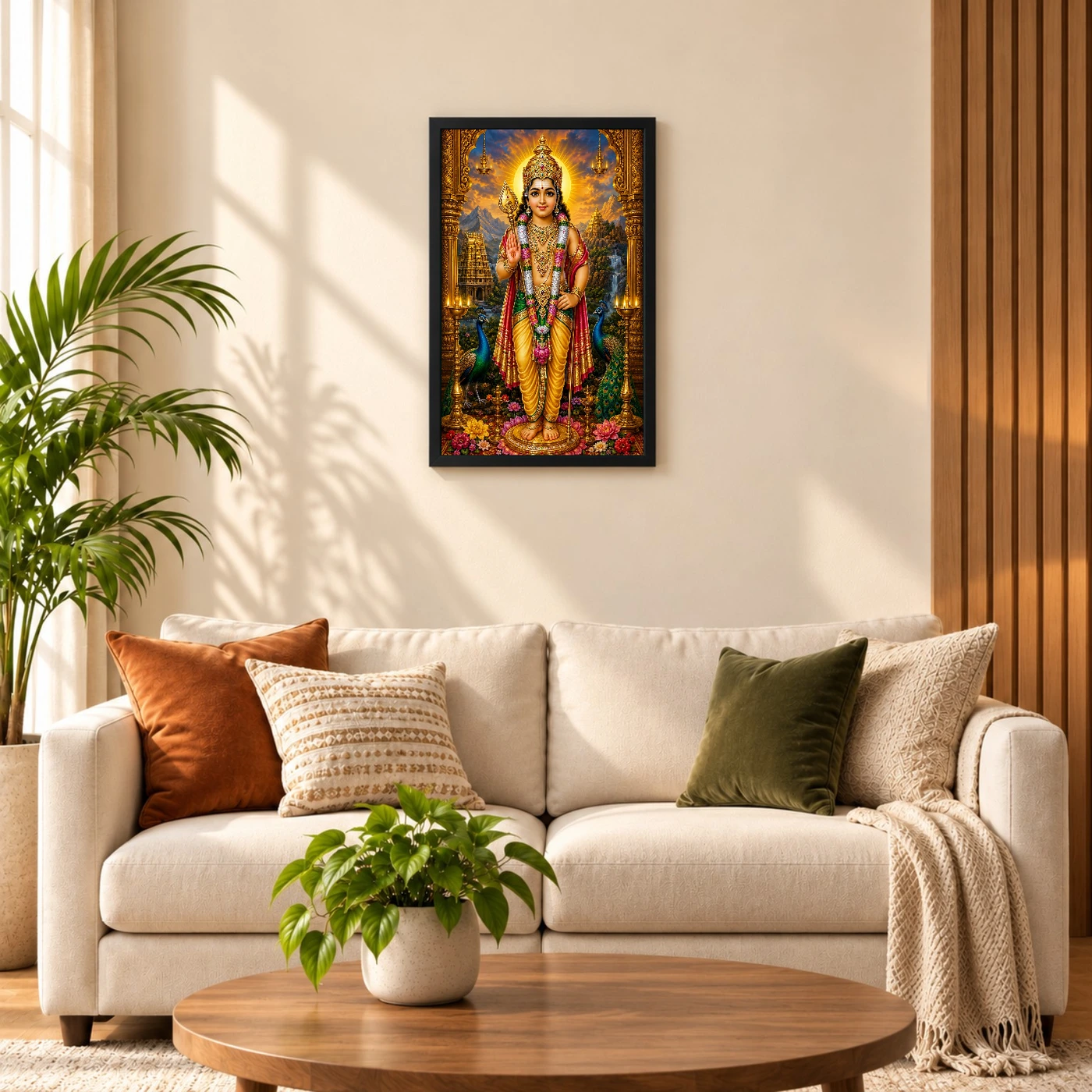 Murugan Kartikeya Peaceful Home Mandir Composition Photo Frame, view 8