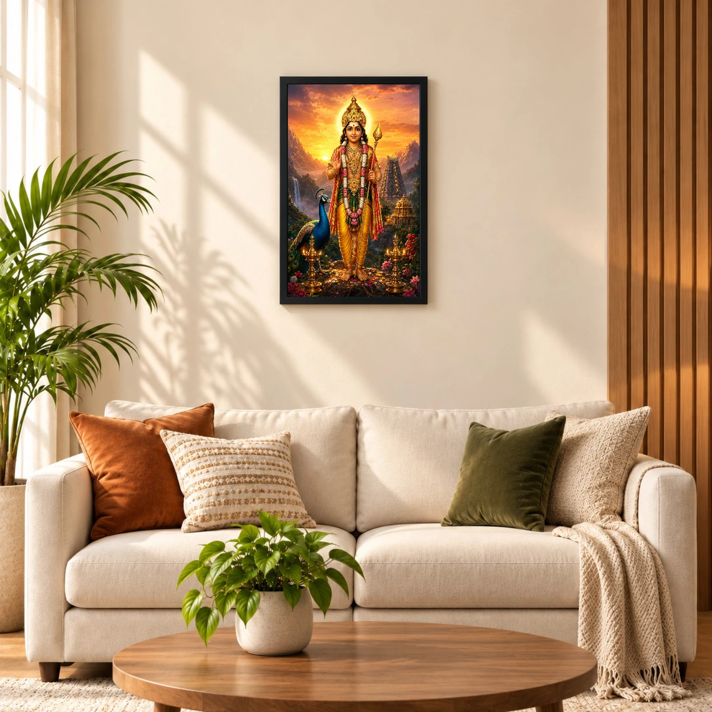 Murugan Kartikeya Serene Sunrise Blessing Photo Frame, view 8