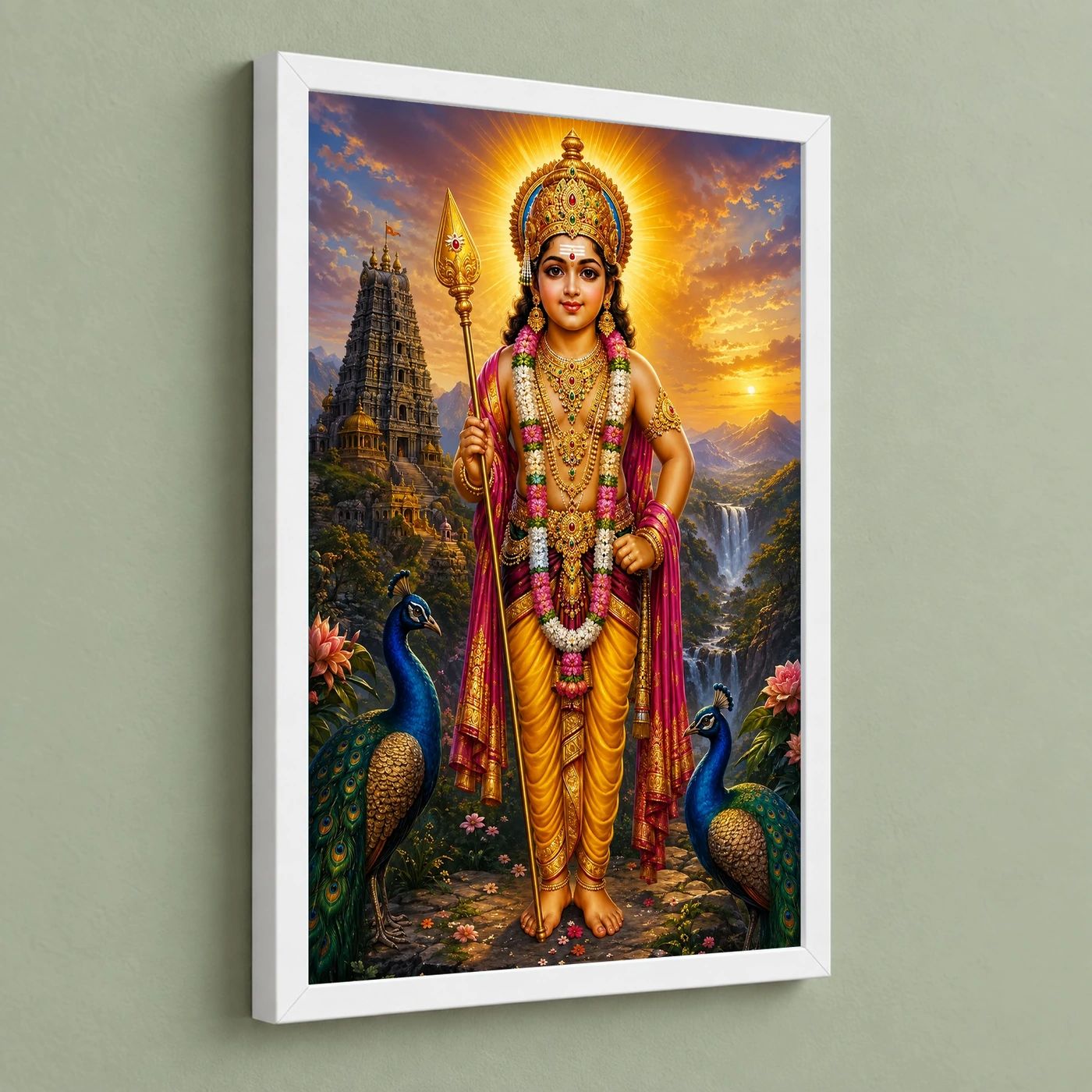 Murugan Kartikeya Vivid Premium Spiritual Poster Art Photo Frame, view 5