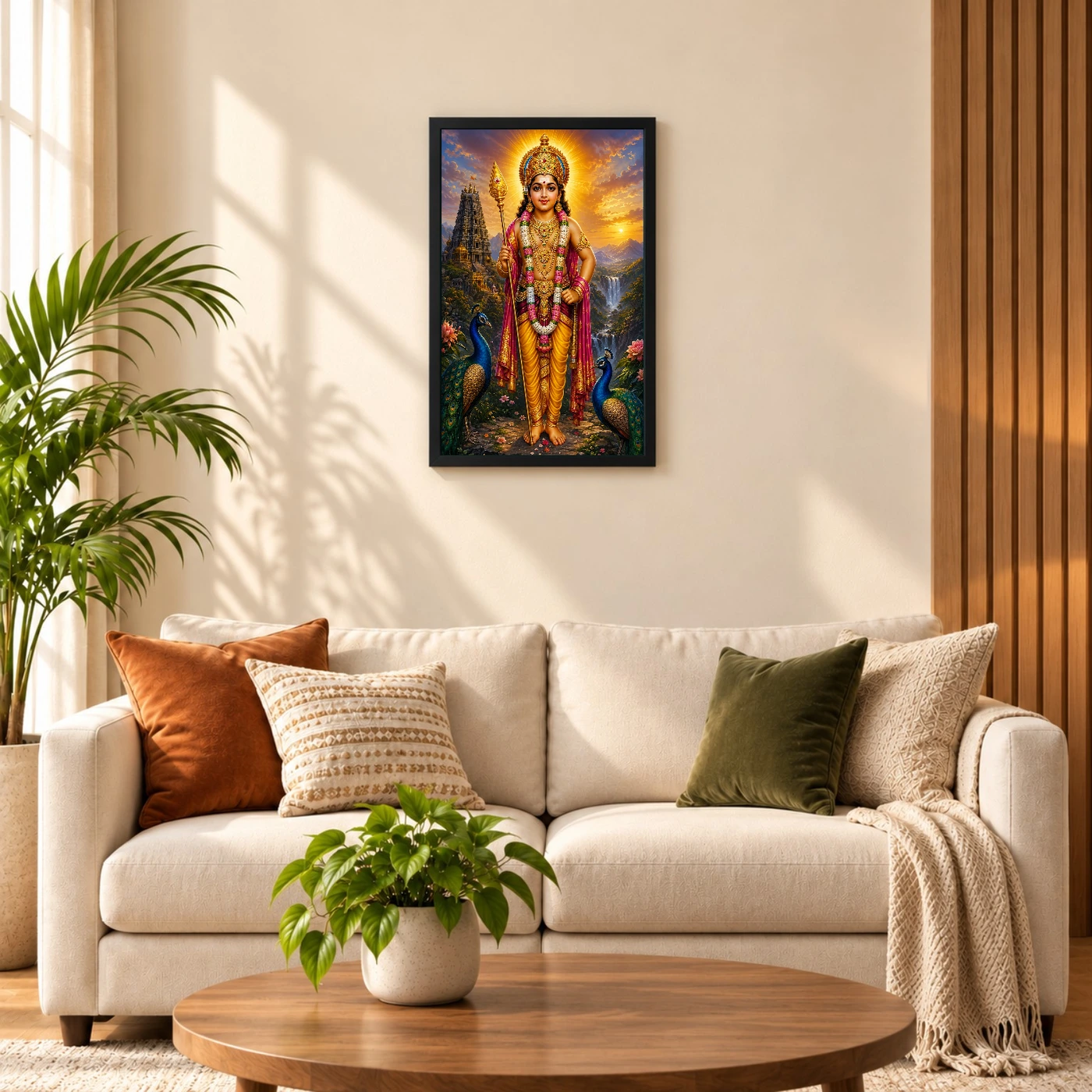 Murugan Kartikeya Vivid Premium Spiritual Poster Art Photo Frame, view 8