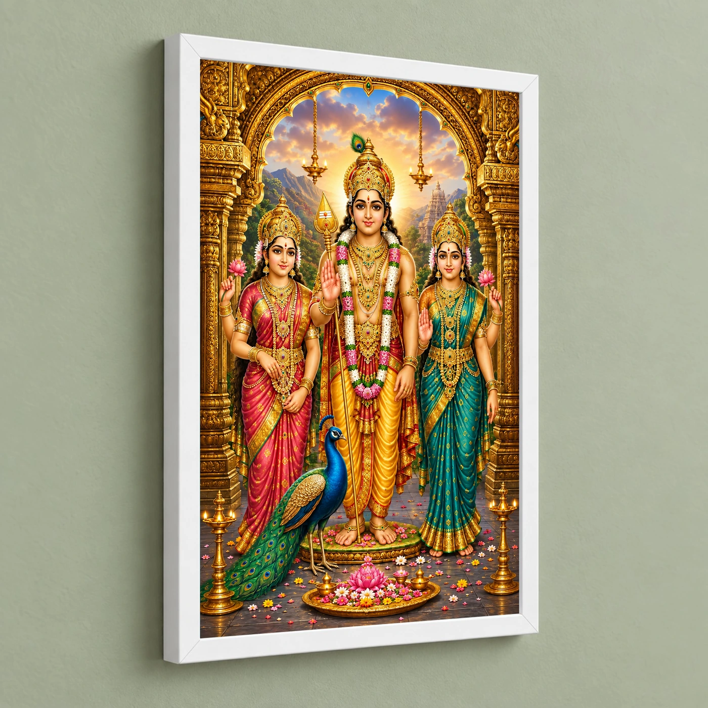 Murugan with Valli Devasena Palani Photo Frame, view 5