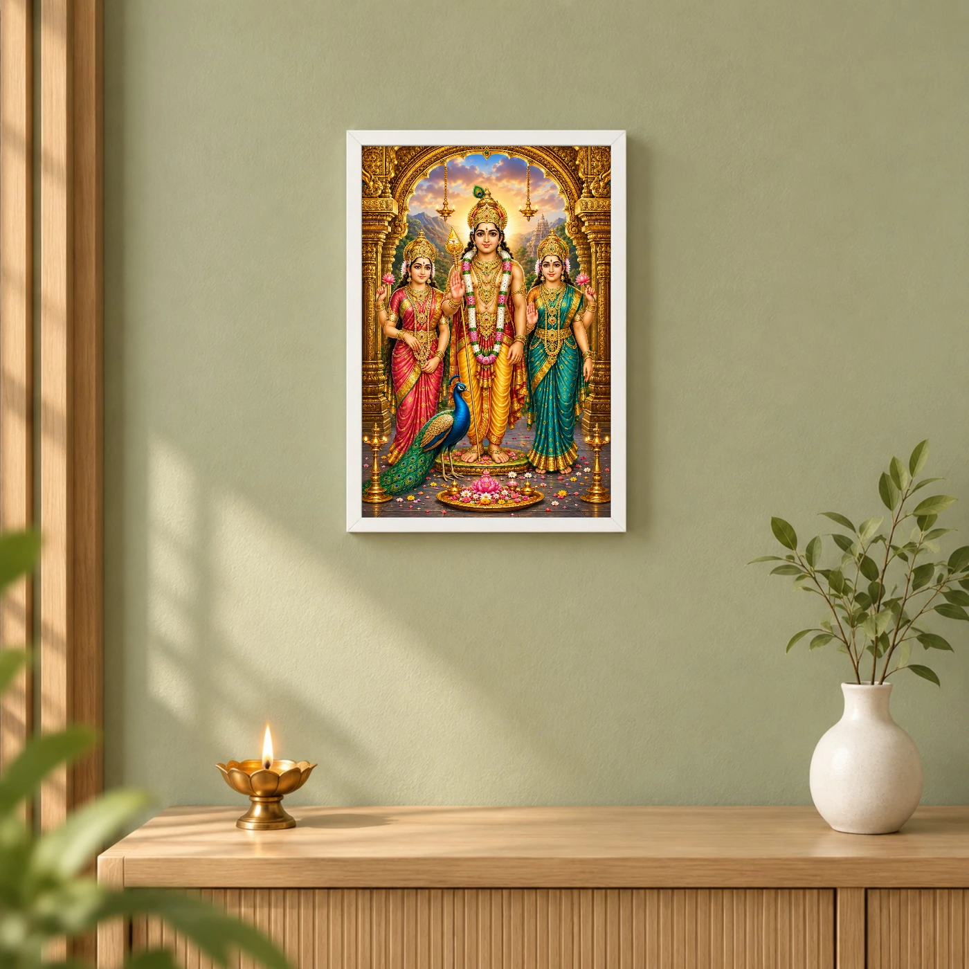 Murugan with Valli Devasena Palani Photo Frame, view 6