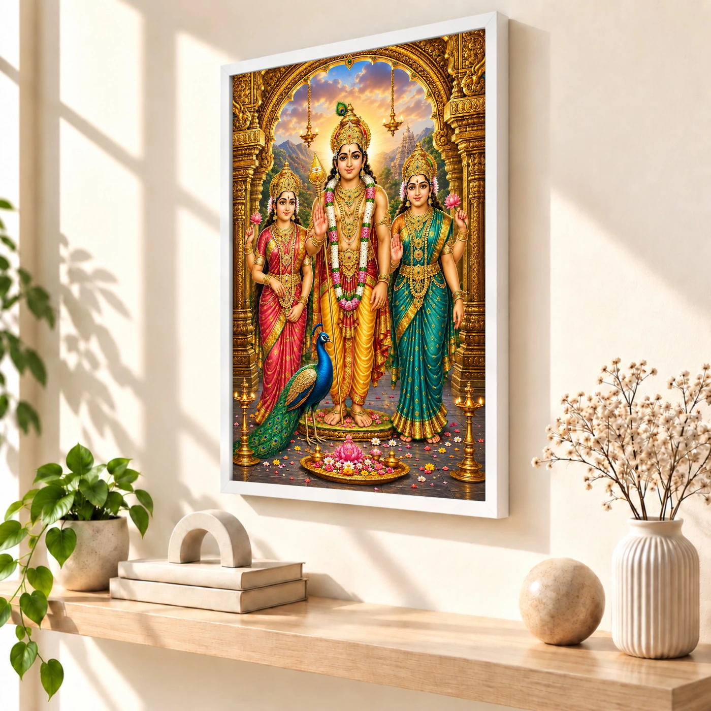 Murugan with Valli Devasena Palani Photo Frame, view 7