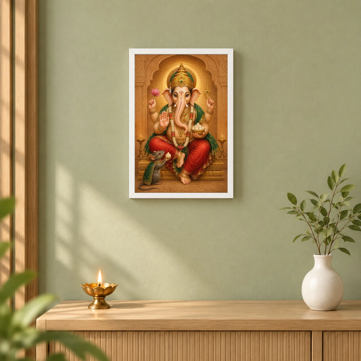 Mushak Vahana Ganesha — Devotional Companion Frame, view 6