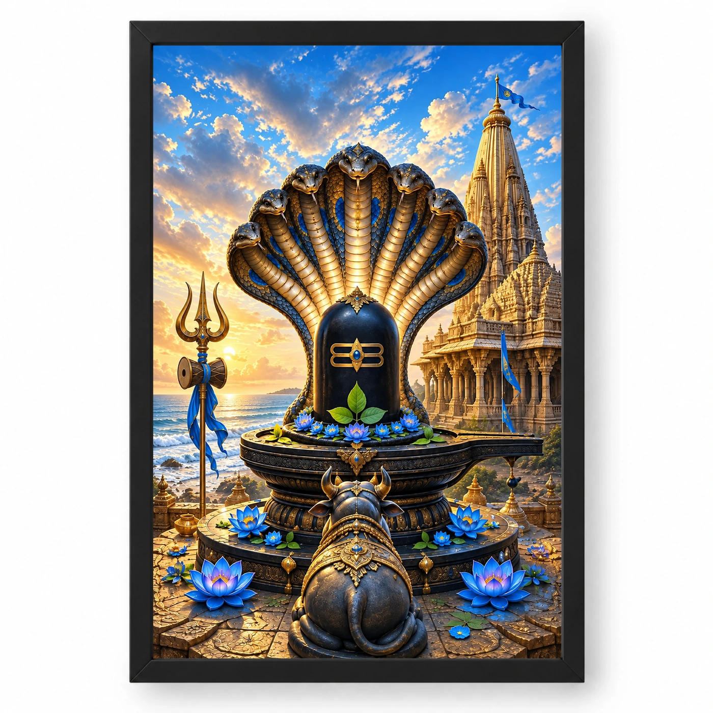 Nageshwar Dwarka Serpent Canopy Photo Frame