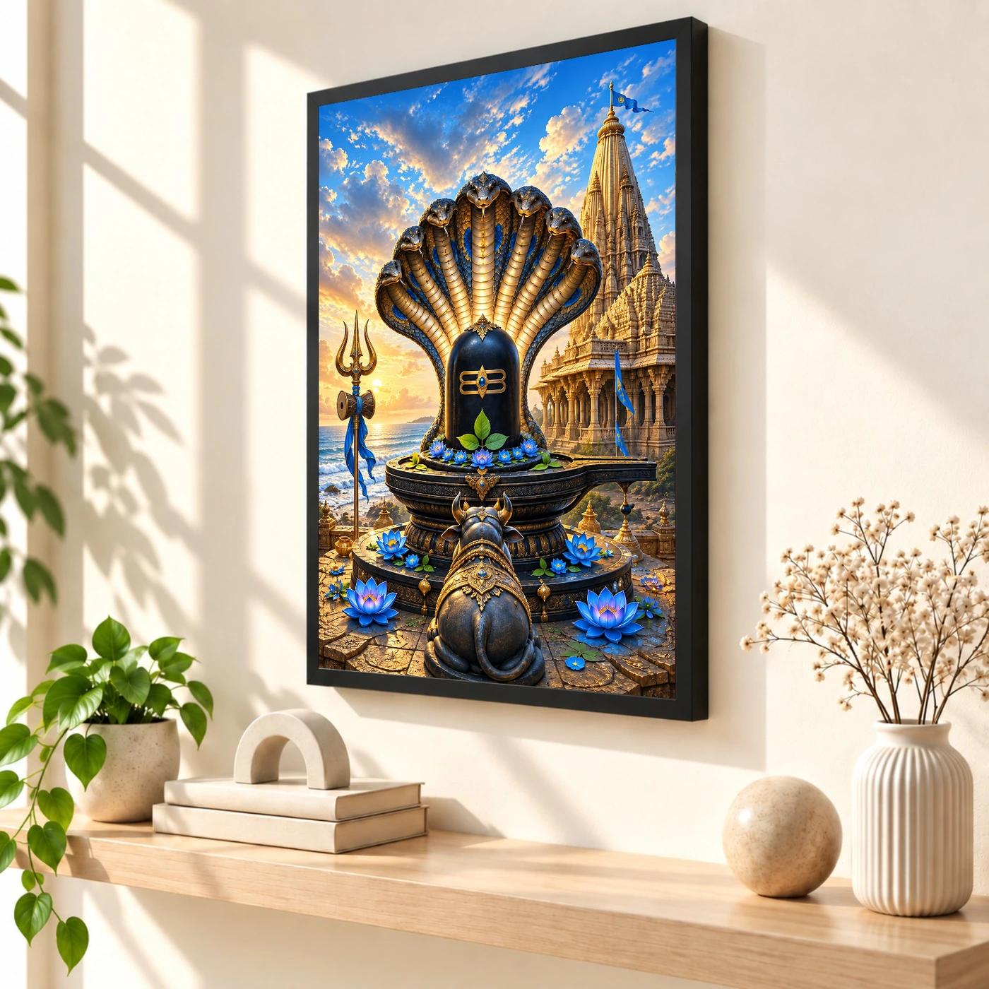 Nageshwar Dwarka Serpent Canopy Photo Frame, view 2