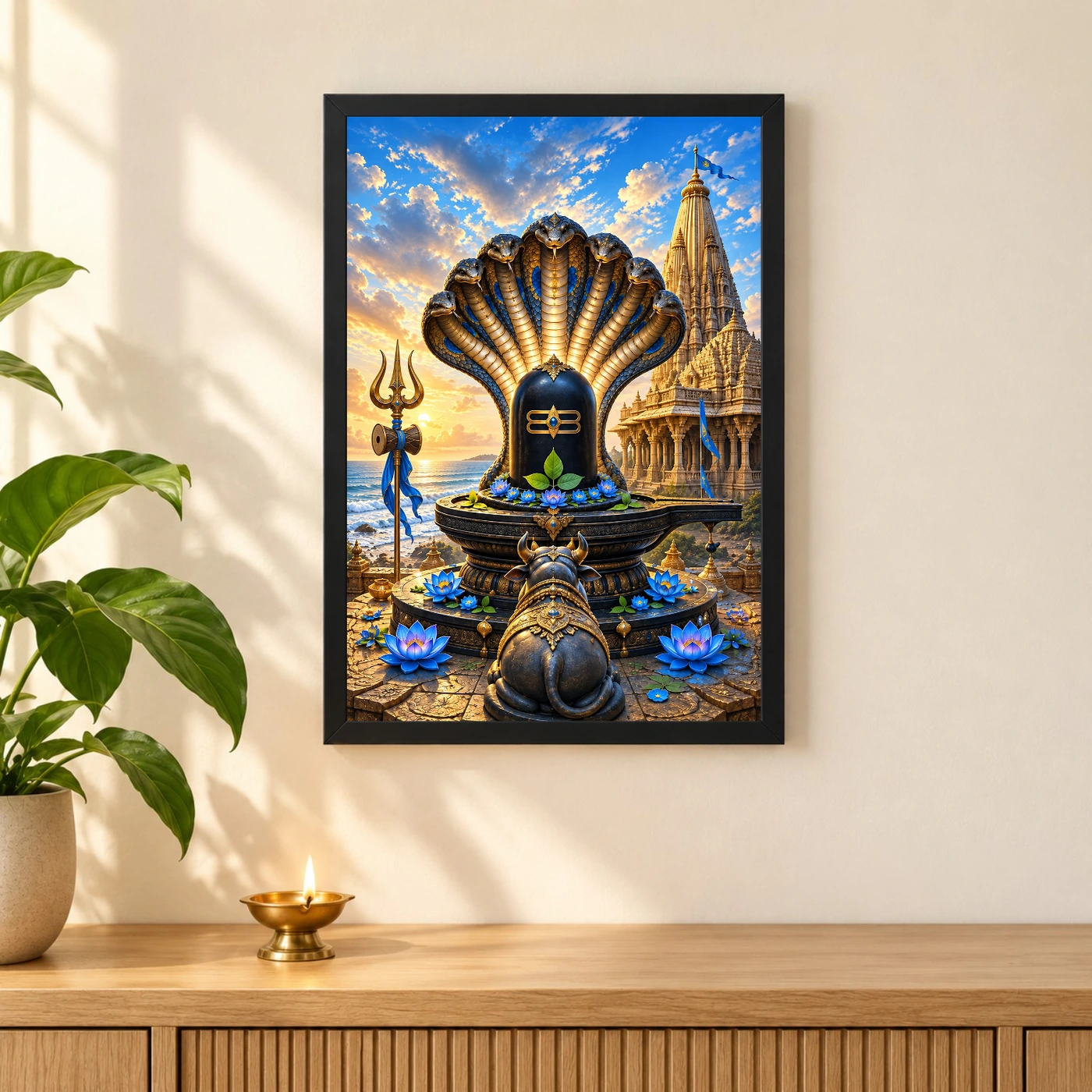 Nageshwar Dwarka Serpent Canopy Photo Frame, view 3