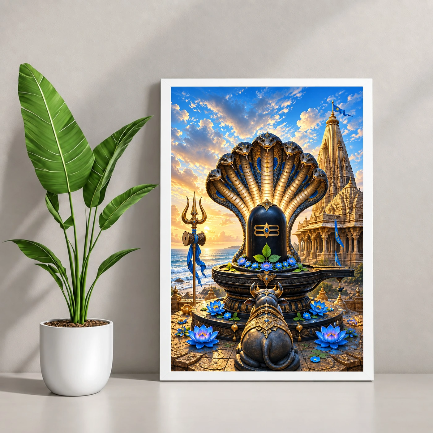 Nageshwar Dwarka Serpent Canopy Photo Frame, view 4