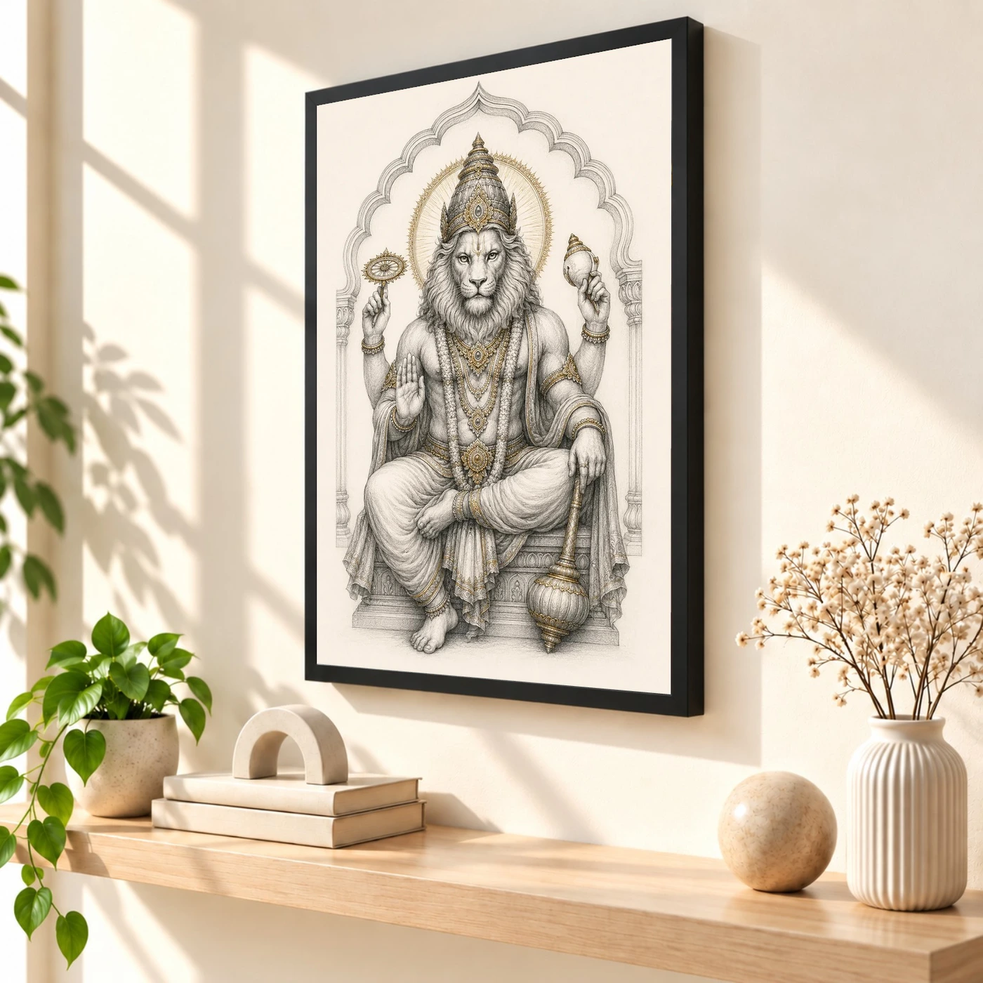 Narasimha — Monochrome Sketch Frame, view 2